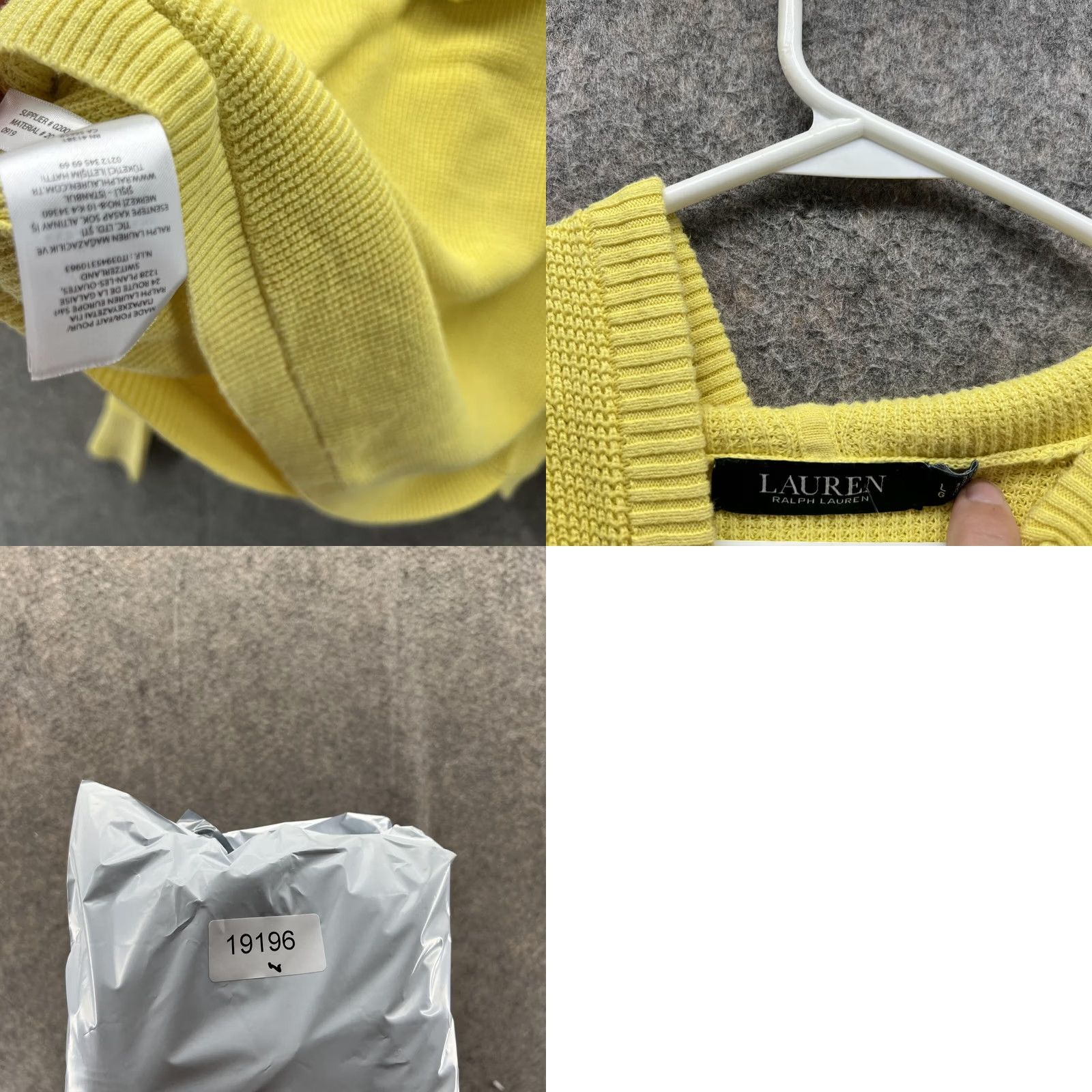 Ralph Lauren Lauren Ralph Lauren Sweater Women Large Pullover Hooded Yellow Cotton Sweatshirt Hoodie Regular Size L / US 10 / IT 46 - 9 Thumbnail