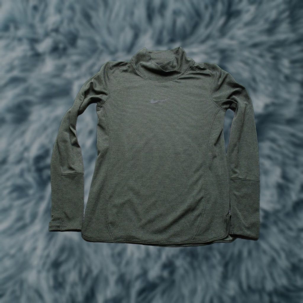 Nike Nike Aeroreact Shirt Womens S Green Long Sleeve Pullover Athletic Running Gym Size S / US 4 / IT 40 - 1 Thumbnail