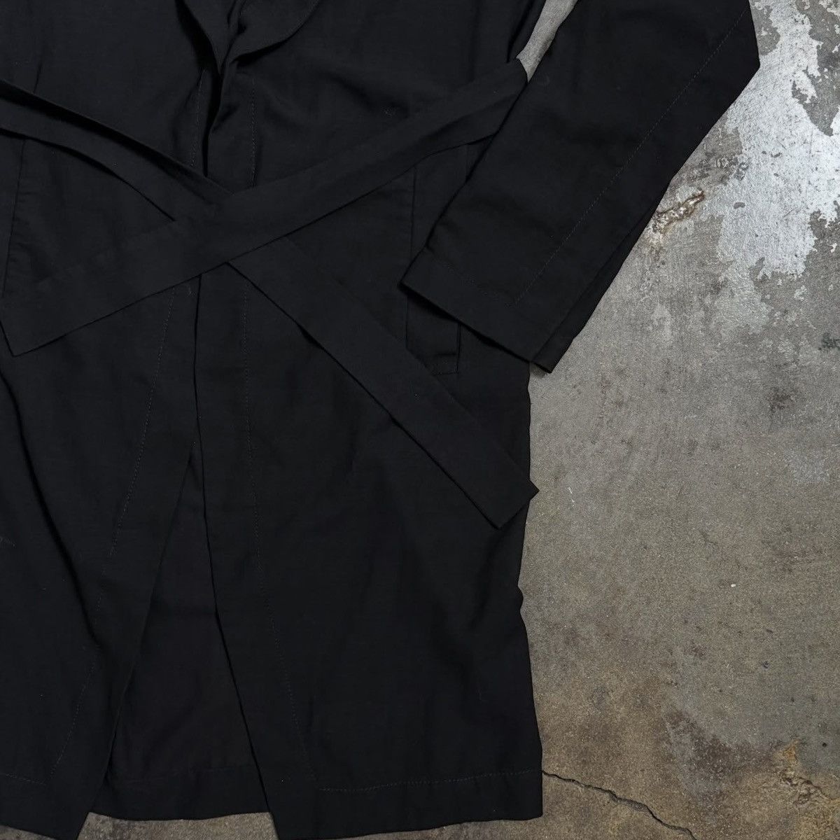 Ann Demeulemeester ANN DEMEULEMEESTER SHEER TRENCH - BLACK - 38 Size XS / US 0-2 / IT 36-38 - 4 Thumbnail