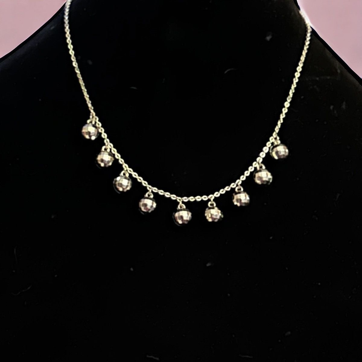 Other Frenzy silver tone disco ball charm necklace Size ONE SIZE - 1 Thumbnail