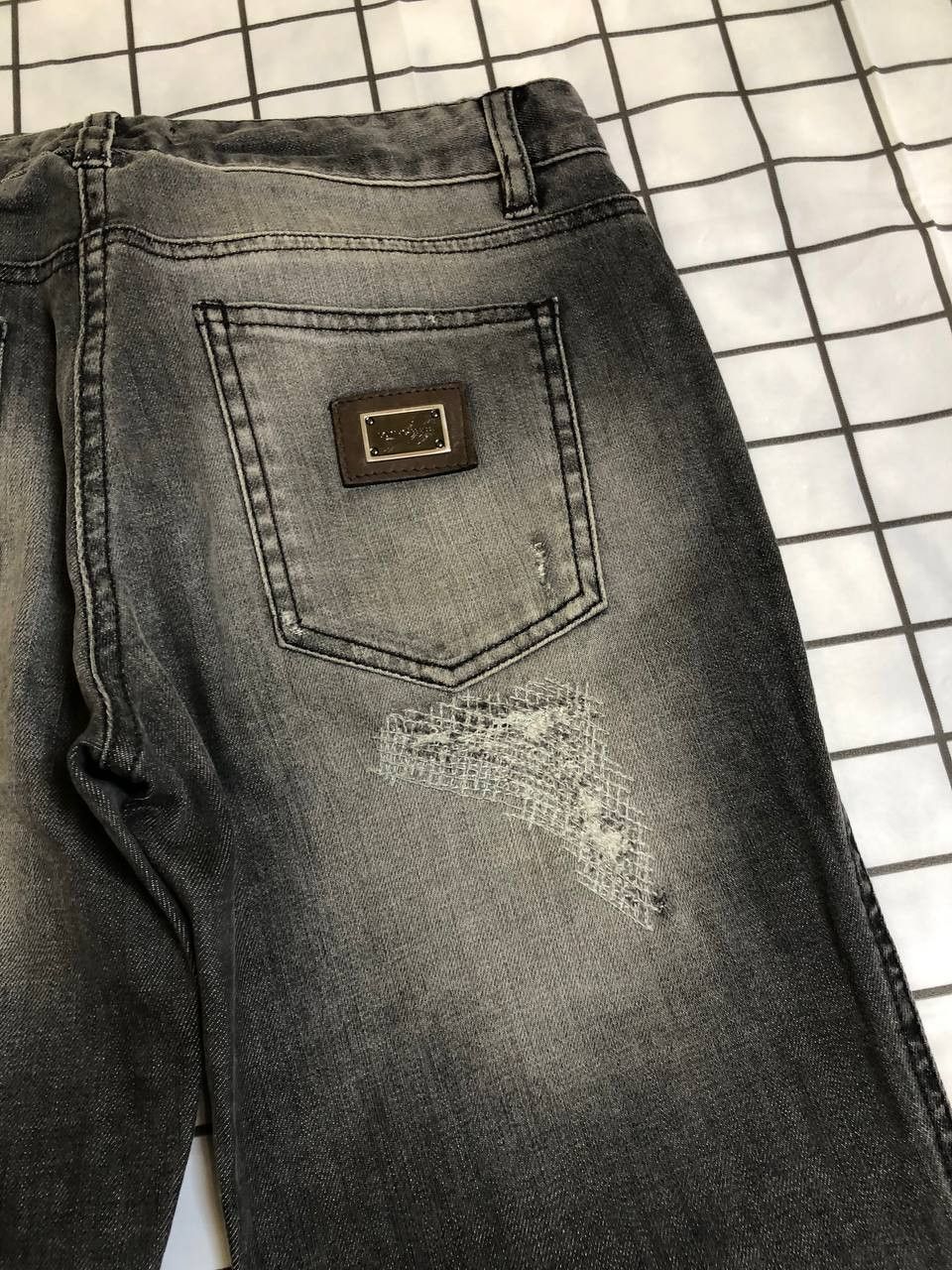Dolce & Gabbana Dolce & Gabbana Grey Washed And Distressed Denim Size 28" / US 6 / IT 42 - 13 Thumbnail