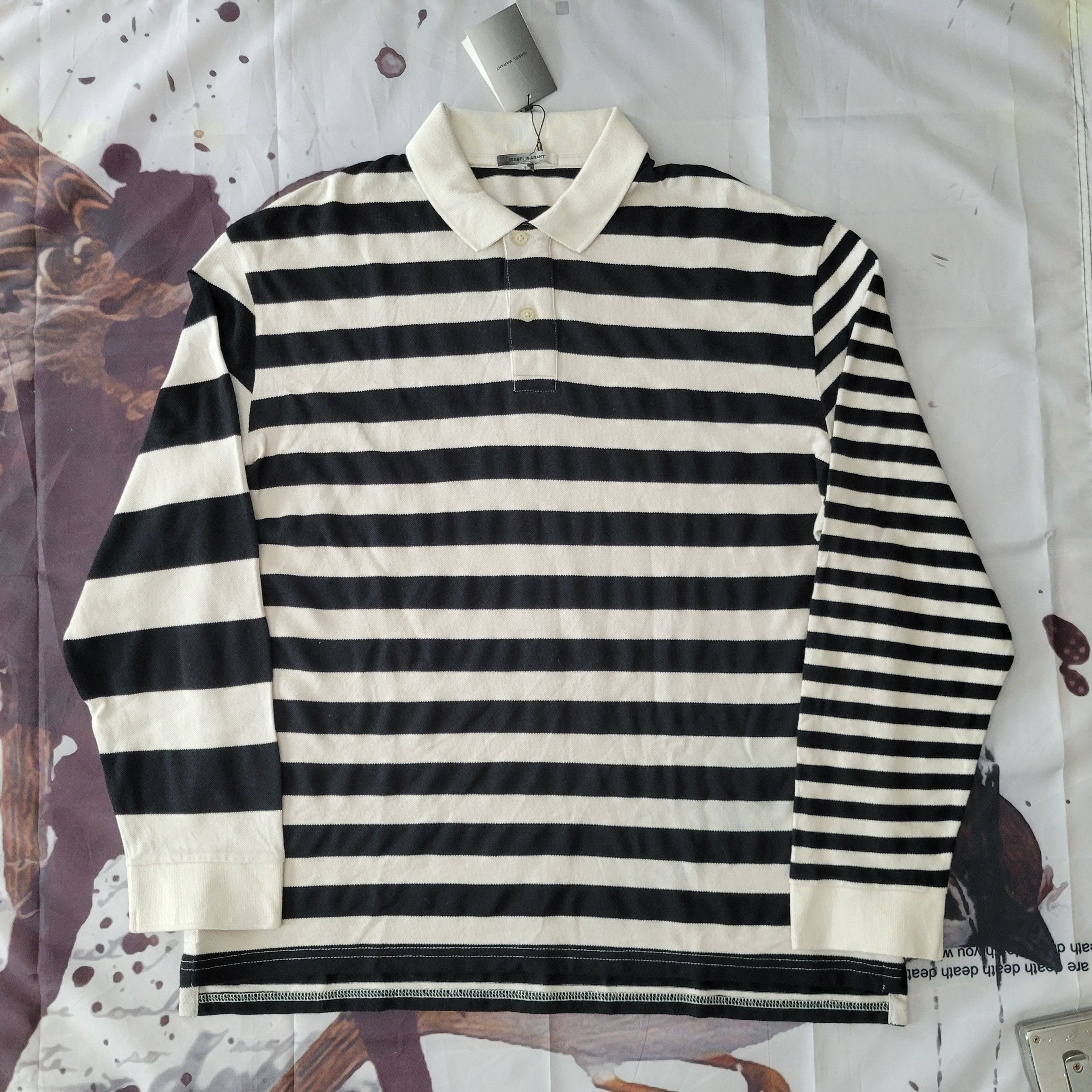 Isabel Marant Striped Knit Polo Shirt Size US M / EU 48-50 / 2 - 1 Thumbnail
