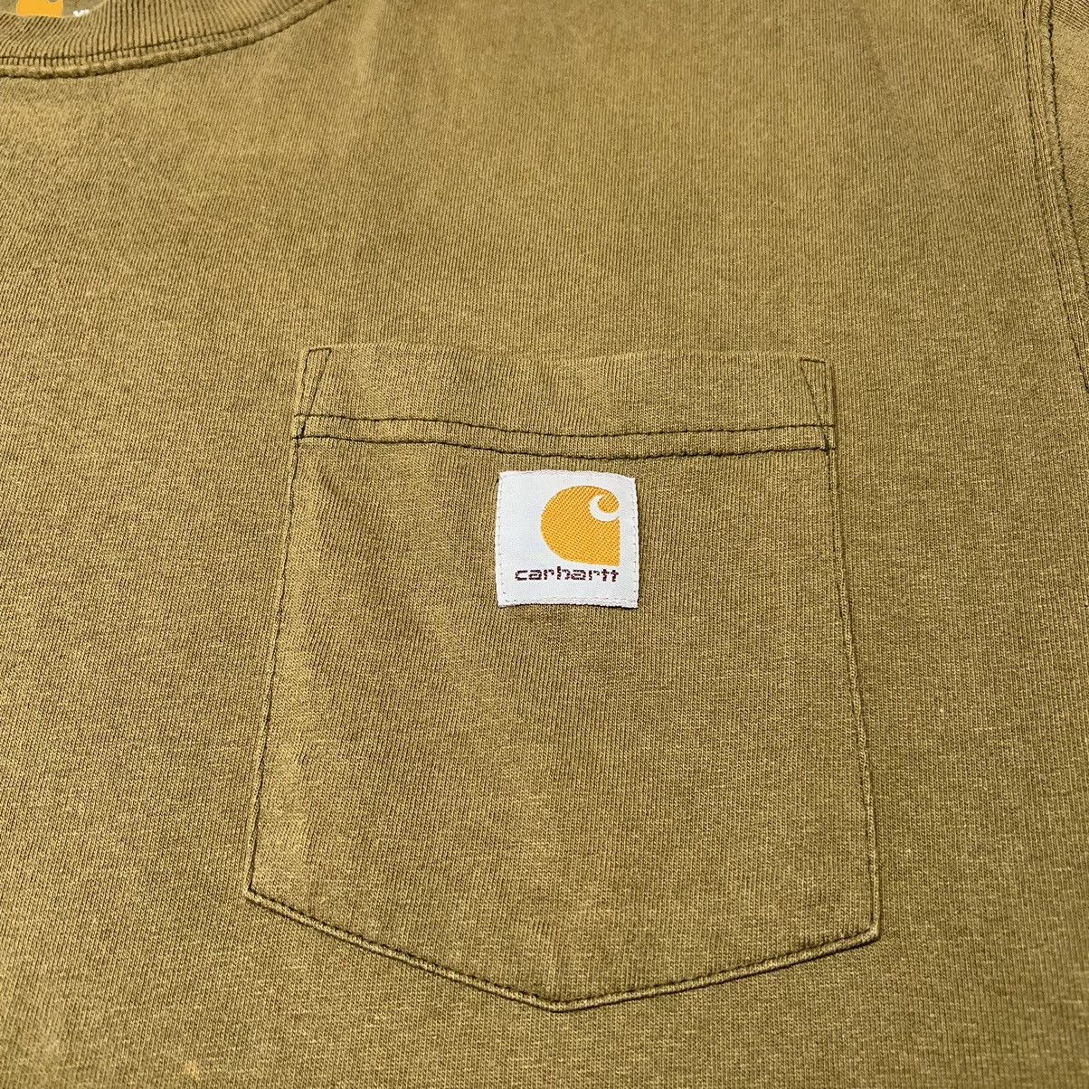 Carhartt Carhartt Tee Shirt Green Olive Original Fit Pocket Logo Size US XL / EU 56 / 4 - 4 Thumbnail
