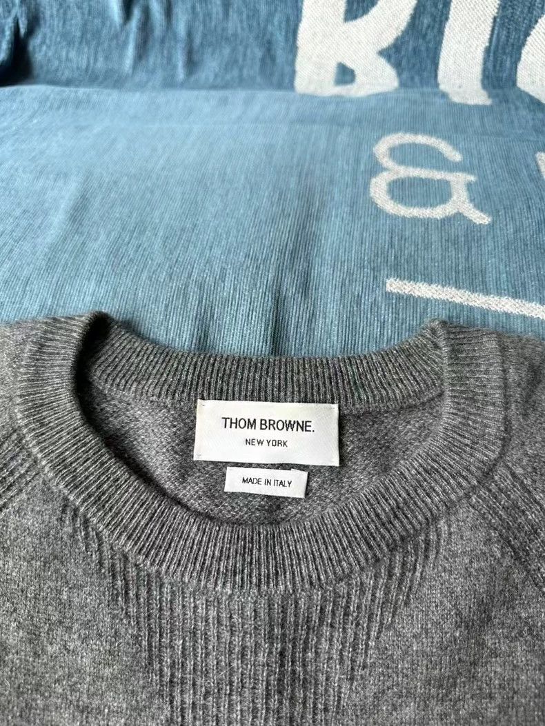 Thom Browne Thom browne Medium-gray cashmere sweater 2503-Nextarrow Size US XL / EU 56 / 4 - 3 Thumbnail