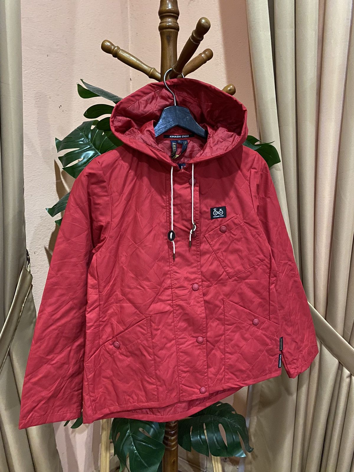 Designer × Lavenham Kinashi Cycle x Lavenham Red Quilted Jacket Made in England Size US S / EU 44-46 / 1 - 3 Thumbnail