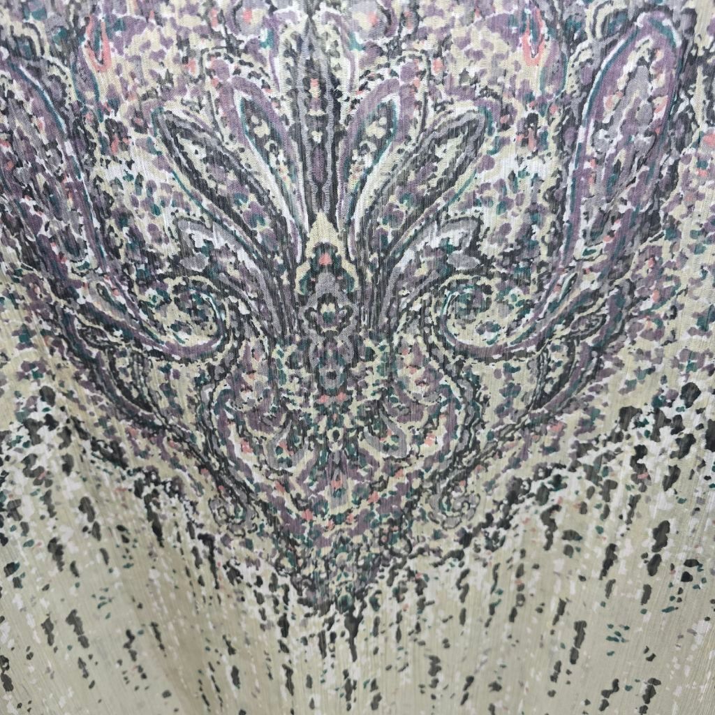 The Unbranded Brand Women's A.N.A. 1X Beige & Purple Paisley Blouse Size XL / US 12-14 / IT 48-50 - 6 Thumbnail