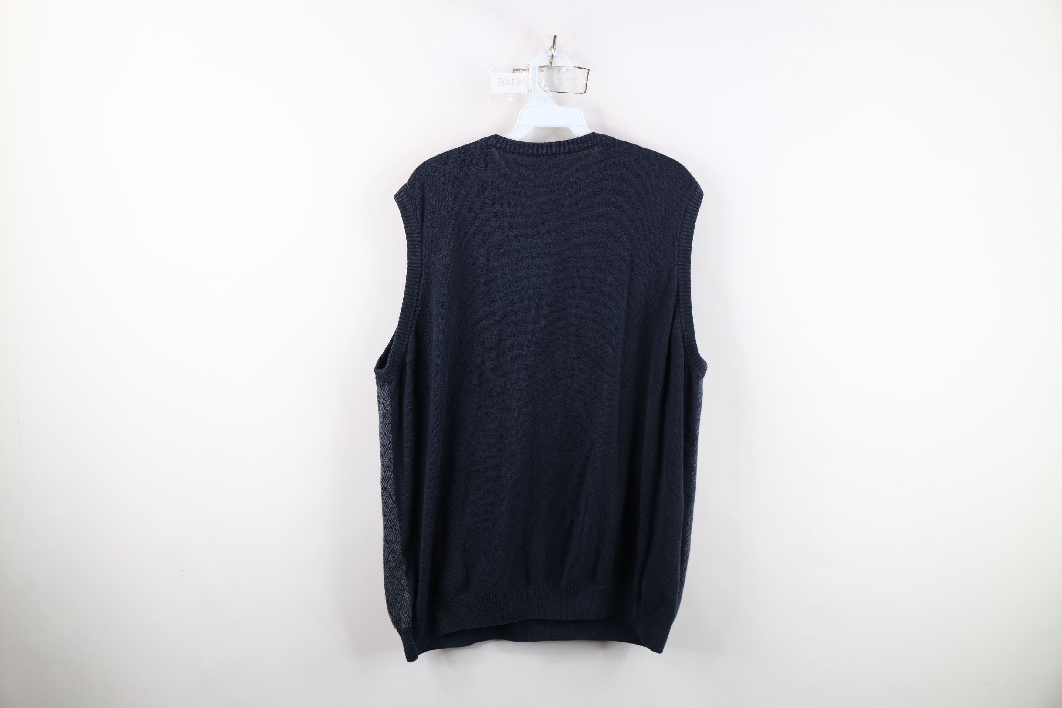 Vintage Vintage 90s Streetwear Diamond Knit V-Neck Sweater Vest Size US XL / EU 56 / 4 - 9 Thumbnail
