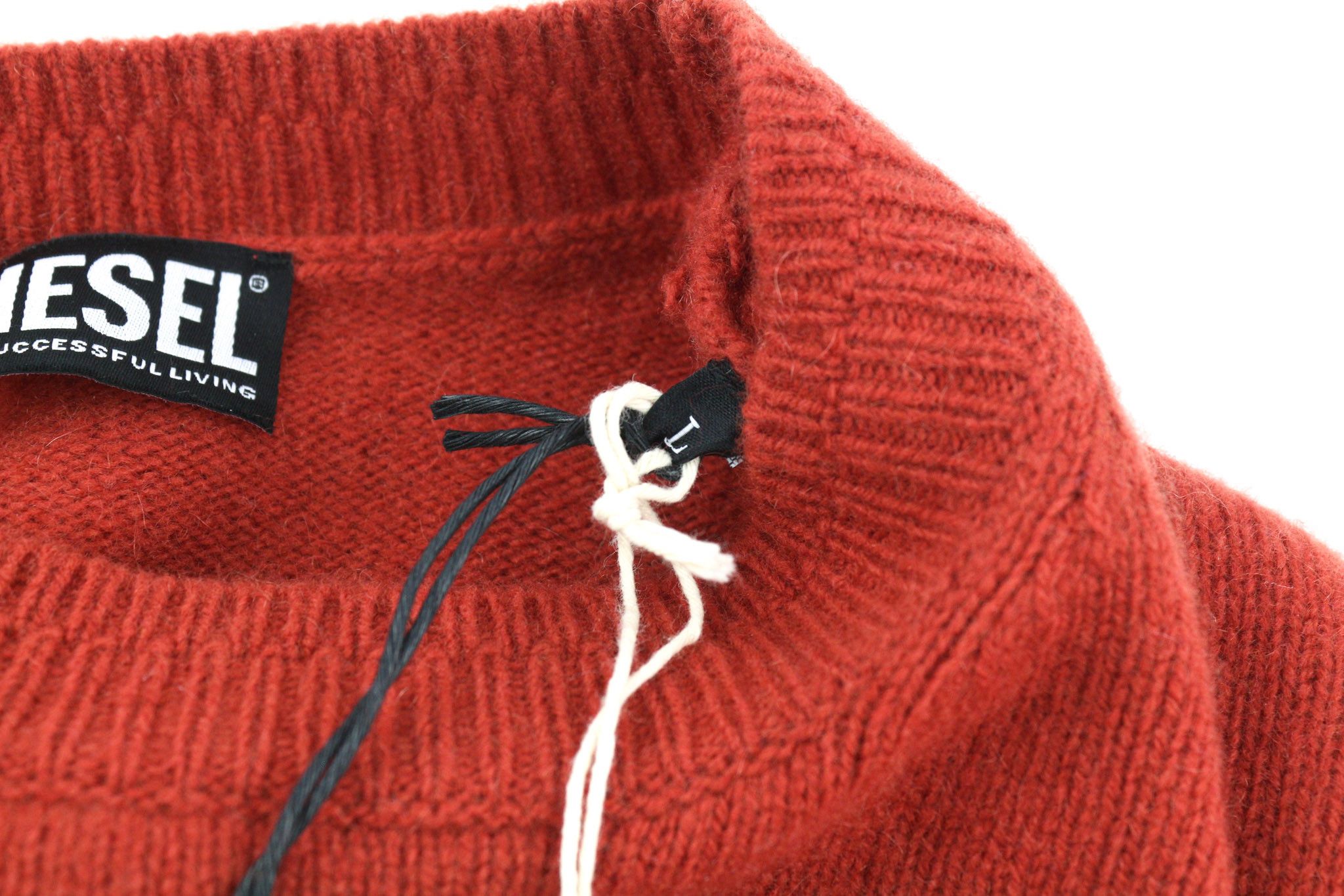 Diesel K-BOSTON L Red Wool Cashmere Knit Jumper 40140 Size US L / EU 52-54 / 3 - 10 Thumbnail