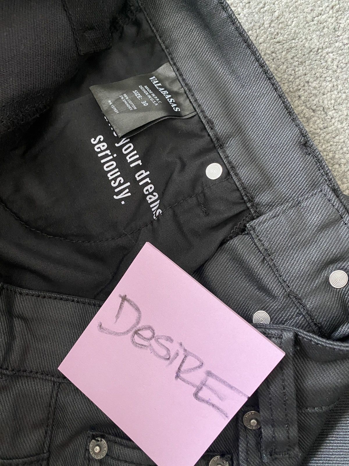 Valabasas Black waxed cargo denim valabasas size 30 Size US 30 / EU 46 - 4 Thumbnail
