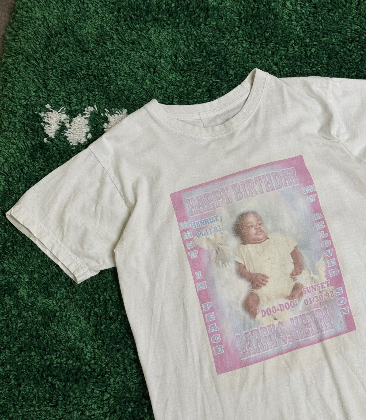 Vintage Vintage Baby Memorial Tee White Sz. Small Size US S / EU 44-46 / 1 - 1 Thumbnail