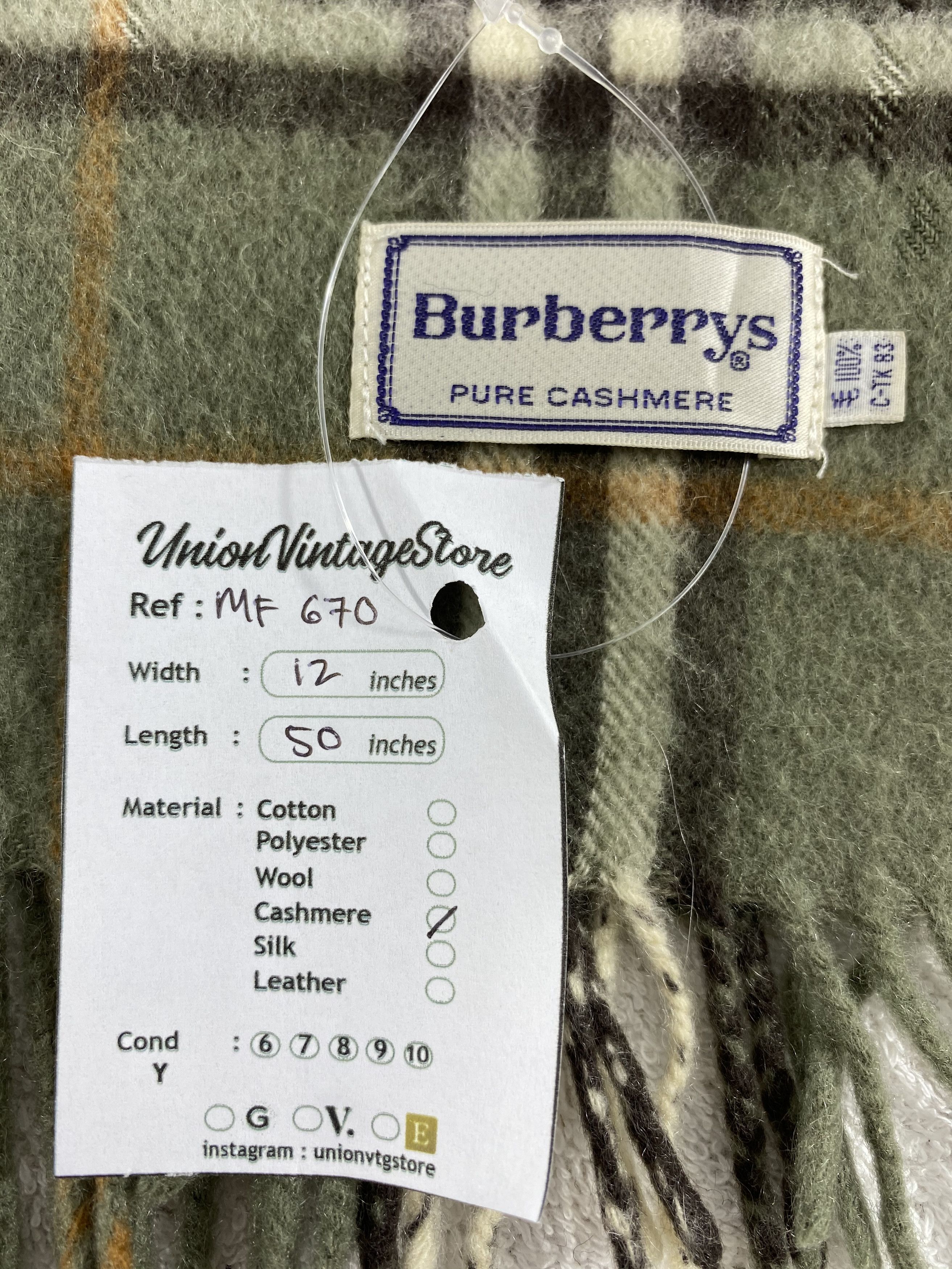 Burberry Vintage Burberry Scarf/Muffler/Neckwear MF670 Size ONE SIZE - 4 Thumbnail