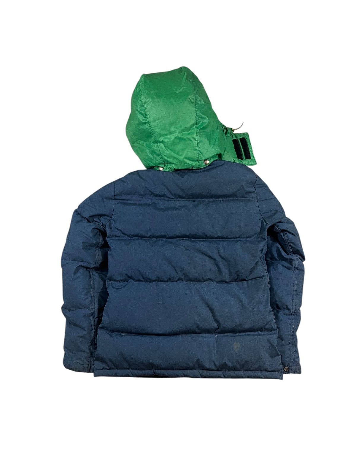 Vintage Vintage 70s North Face Down Puffer Jacket Hooded Blue Green Size S / US 4 / IT 40 - 2 Thumbnail