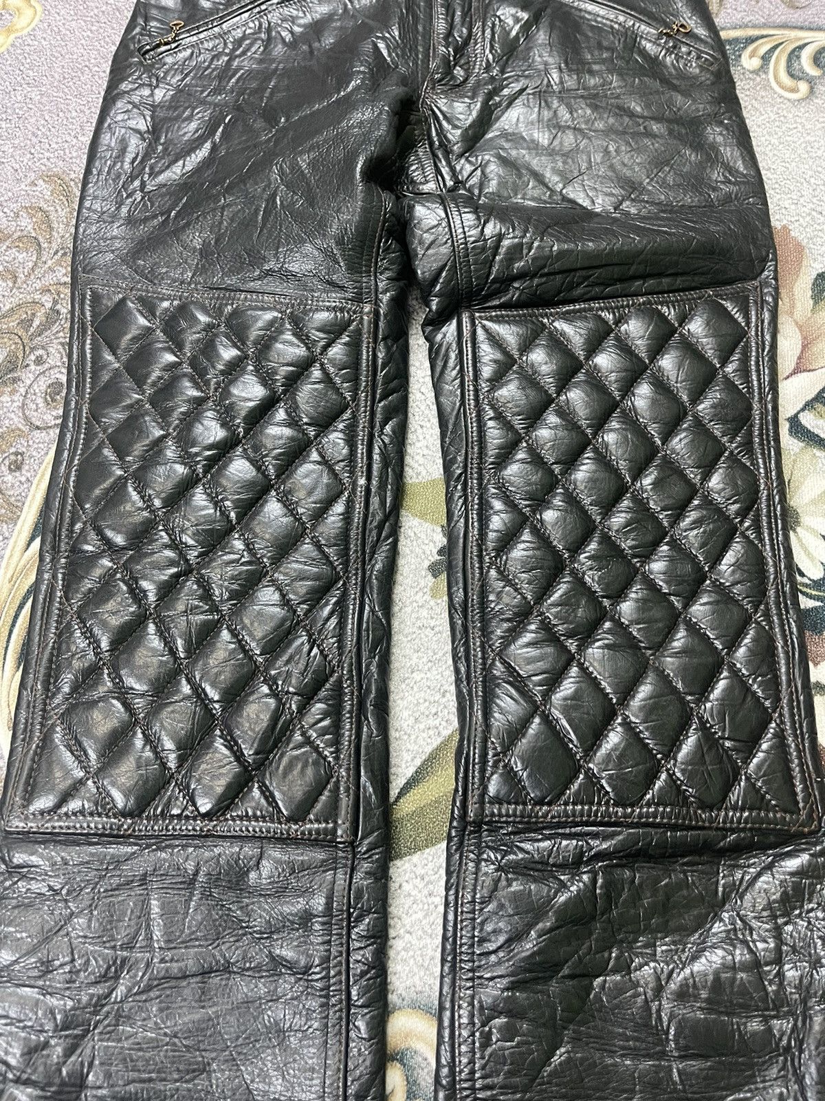 DuPont × WEST RIDE West Ride Dupont Buffalo Leather Racing Motorcycle Size US 31 - 20 Thumbnail