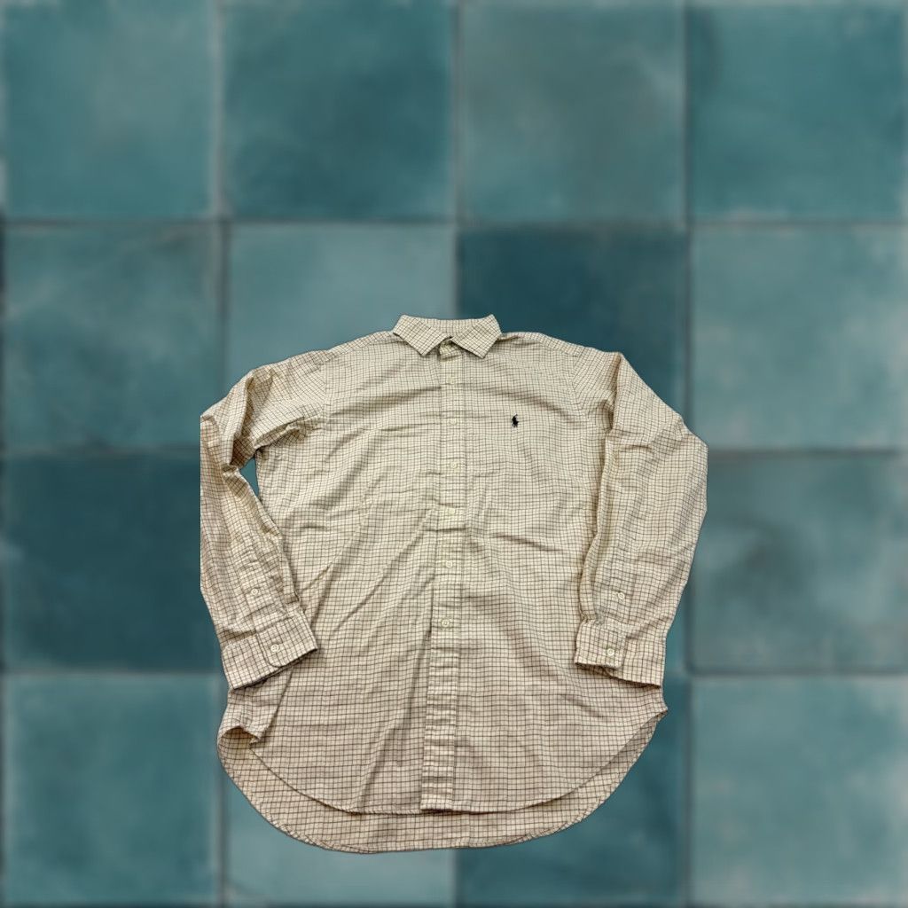 Polo Ralph Lauren Polo Ralph Lauren Shirt Mens Large Beige Check Westerton Classic Button Front Size US L / EU 52-54 / 3 - 1 Thumbnail