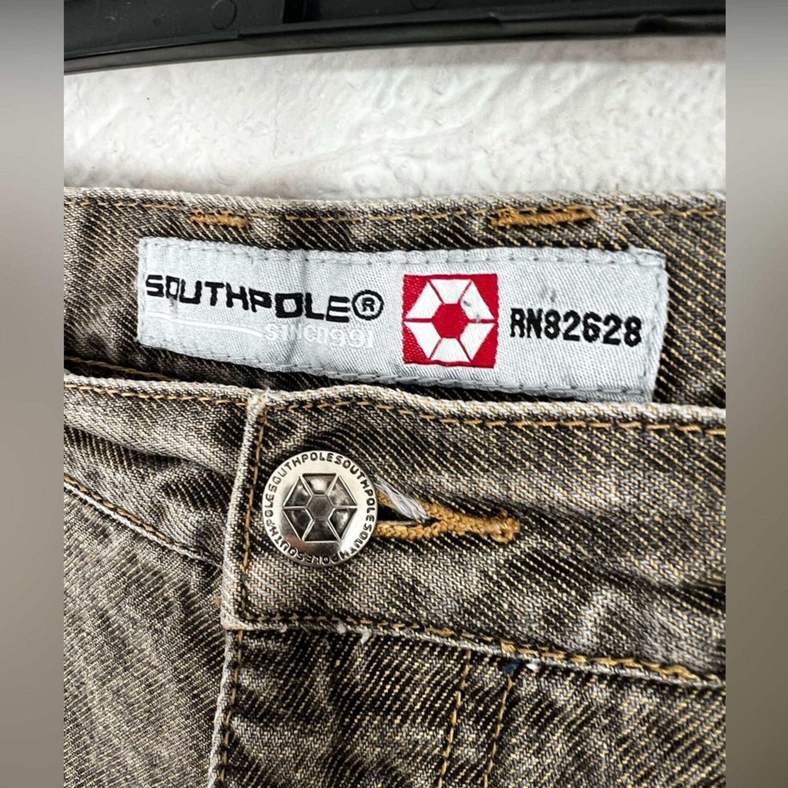 Southpole Vintage Southpole Denim Jean 38 Brown Baggy Carpenter Y2K Size US 38 / EU 54 - 5 Thumbnail