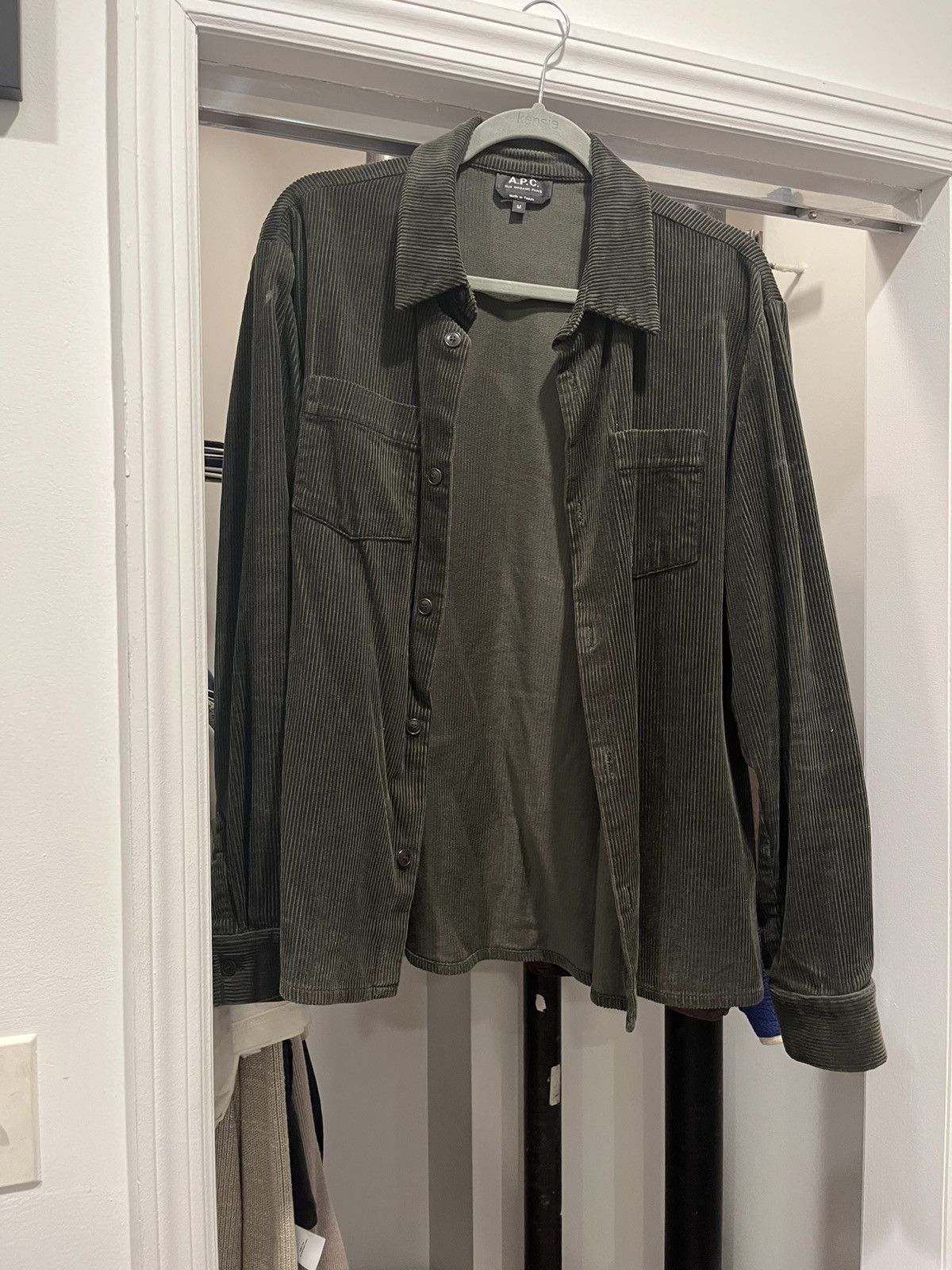 A.P.C. Green Corduroy over shirt Size US M / EU 48-50 / 2 - 2 Thumbnail
