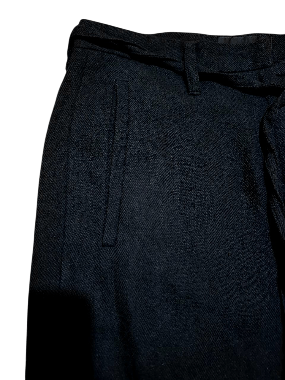 Ann Demeulemeester Ann Demeulemeester Belted Wool-Linen Trousers Size 28" / US 6 / IT 42 - 3 Thumbnail