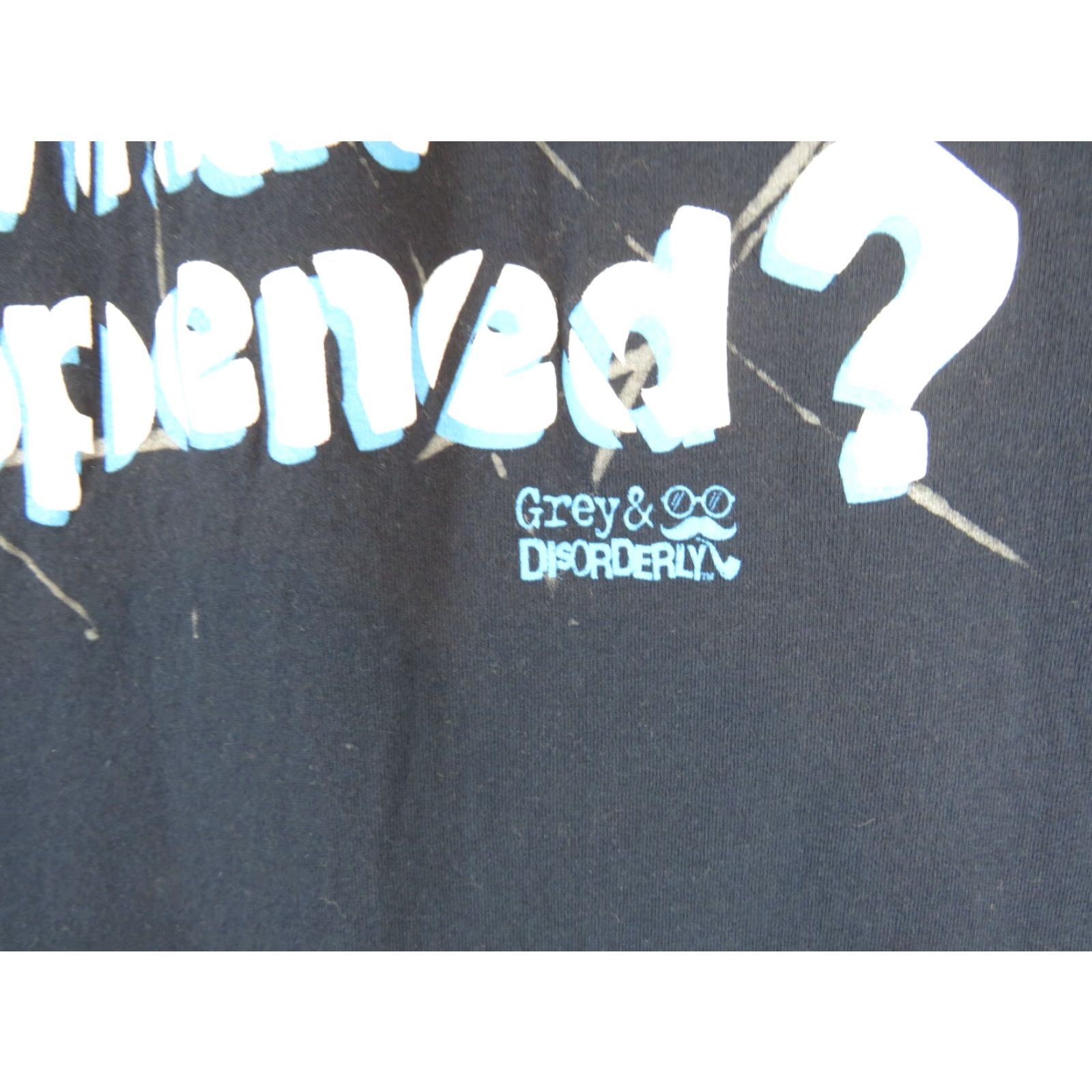 Vintage Vintage Grey and Disorderly T-Shirt Mens L Black Crew Neck Short Sleeve Graphic Print 1900-Current Size US L / EU 52-54 / 3 - 3 Thumbnail