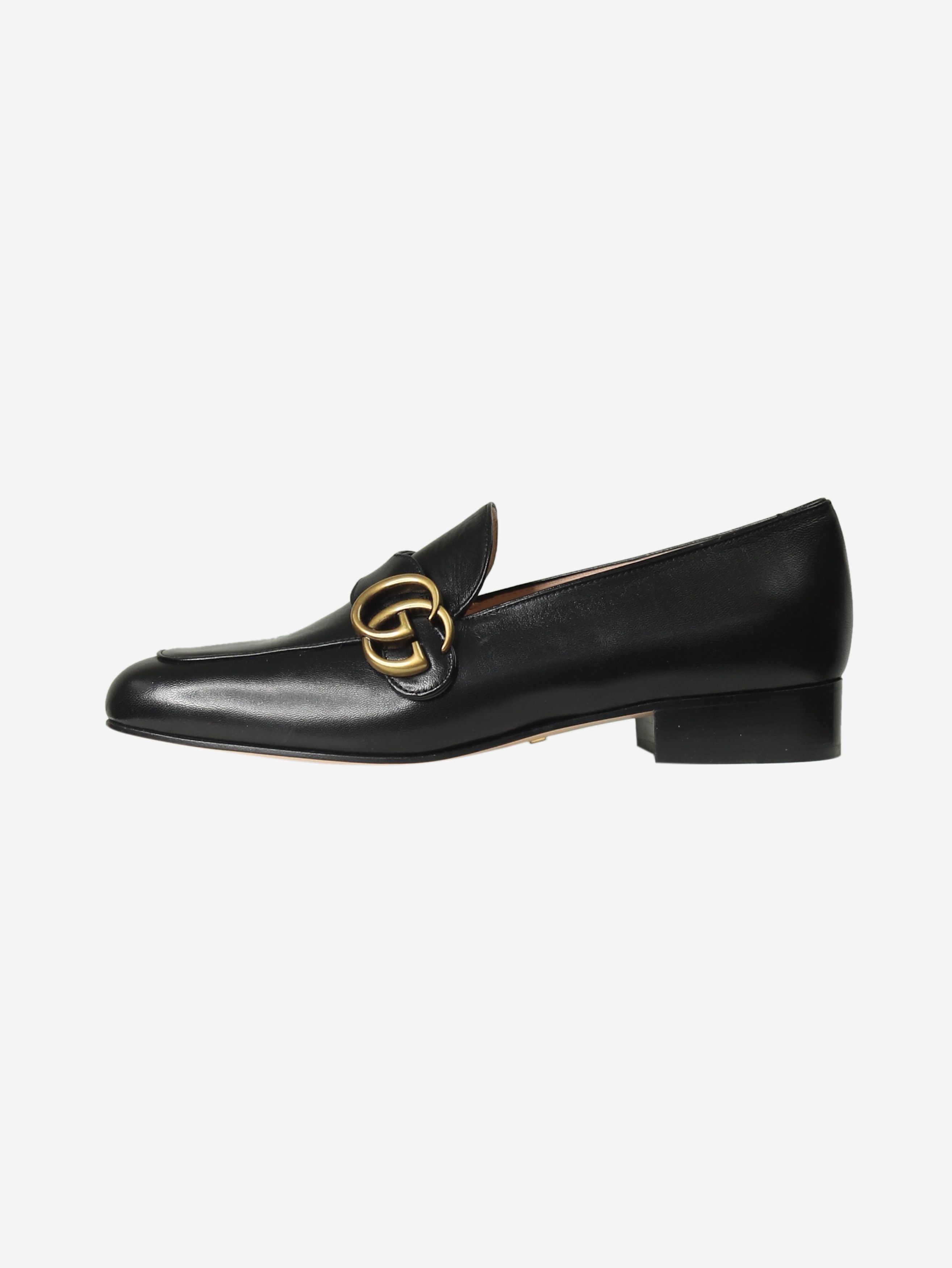 Black leather shoes - size EU 36.5