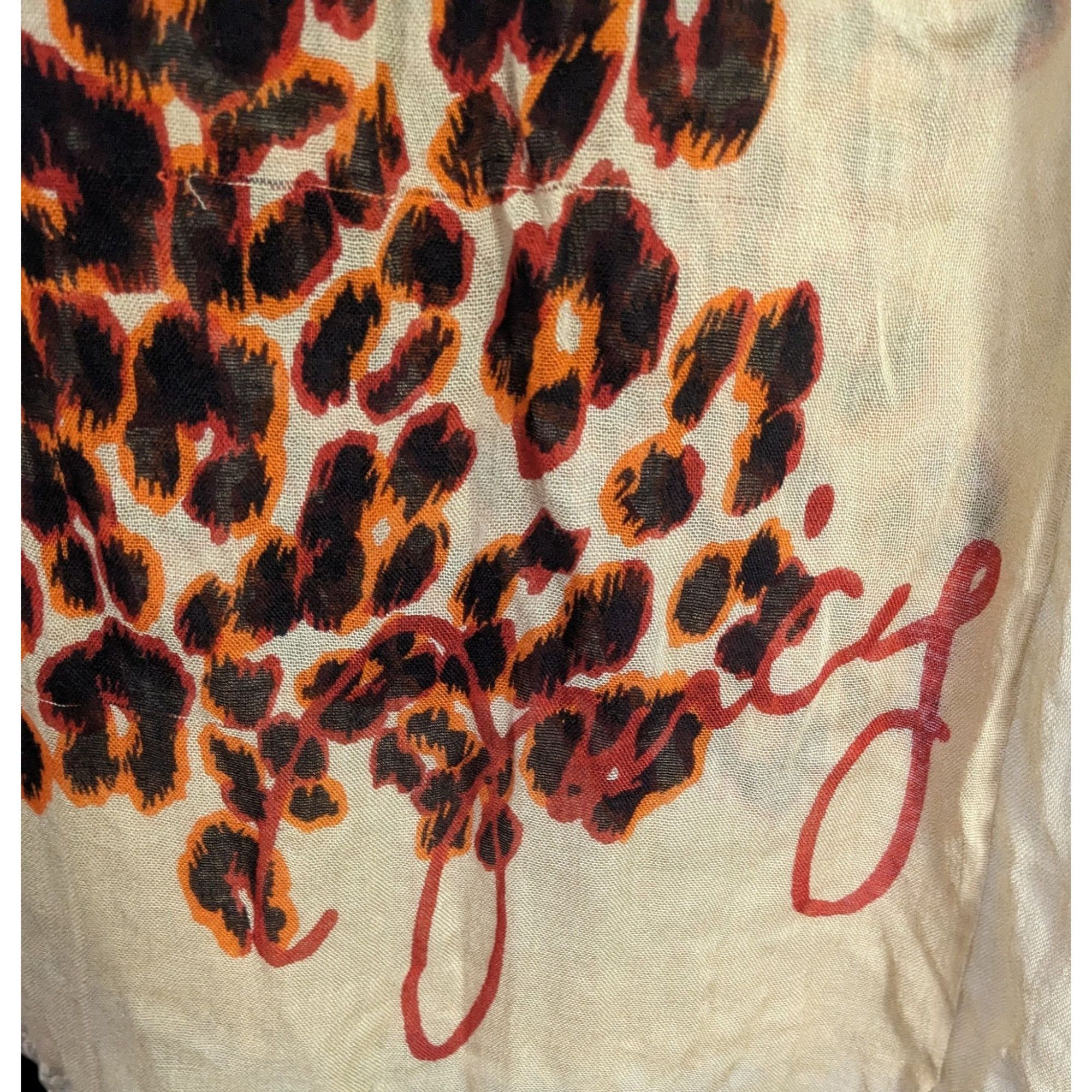 Juicy Couture Juicy Couture Leopard Print Lightweight Scarf 33x79 Inches B Size ONE SIZE - 5 Thumbnail