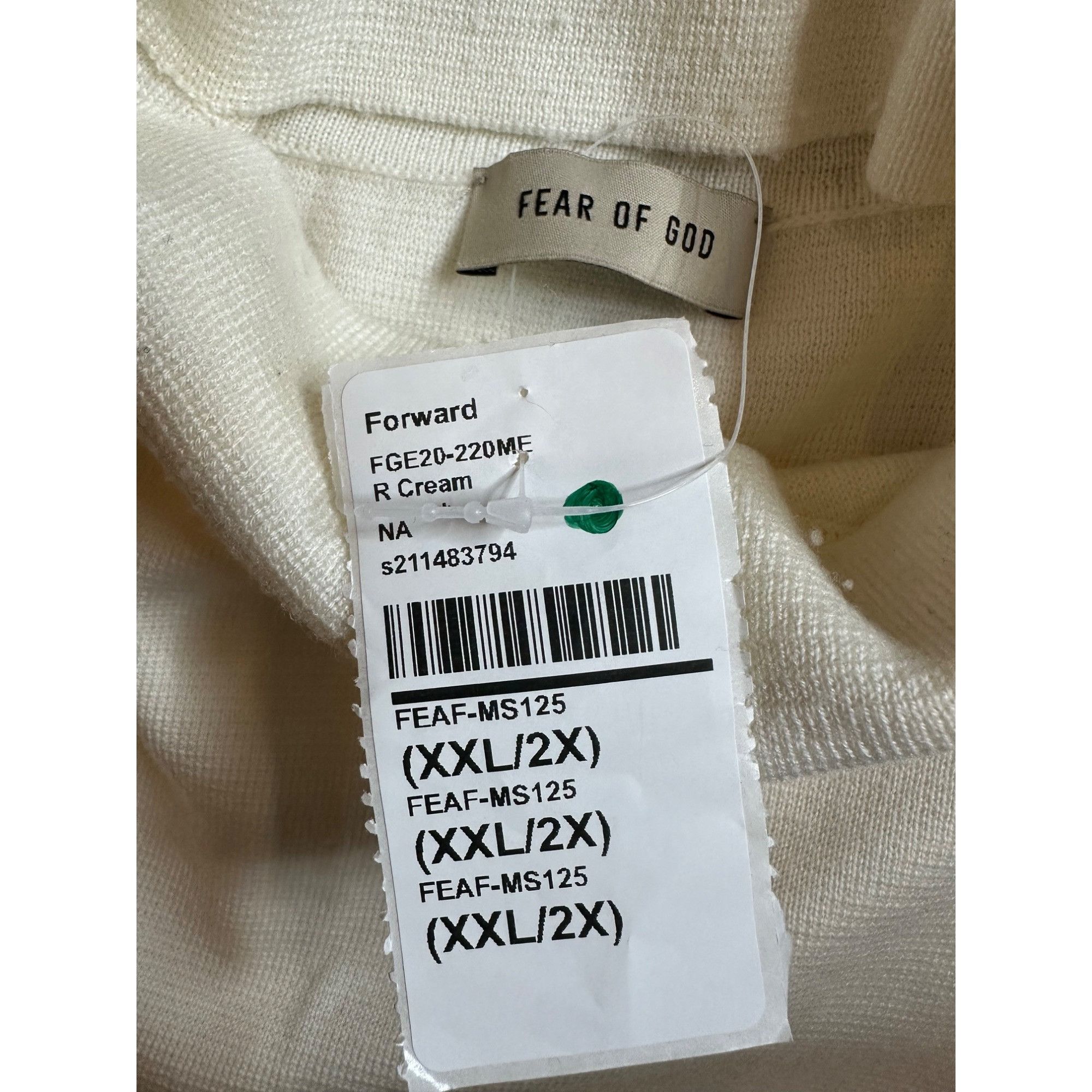 Fear of God Fear of God Eternal Merino Wool Turtleneck in Cream XX-Large Size US XXL / EU 58 / 5 - 10 Thumbnail