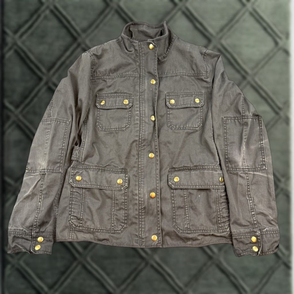 J.Crew J.CREW Field Jacket Mens Medium Bedford Military Jacket Green Pockets Relaxed Workwear Size M / US 6-8 / IT 42-44 - 1 Thumbnail