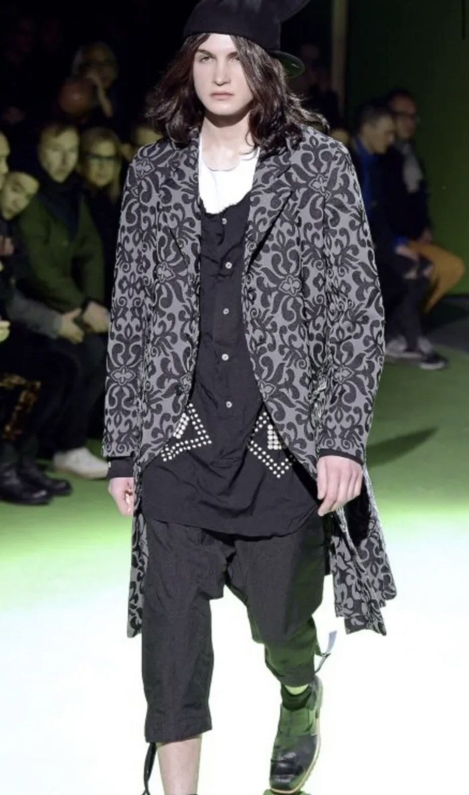 Comme des Garcons A/W 13 Gray Floral Jacquard Overcoat Size US M / EU 48-50 / 2 - 20 Thumbnail