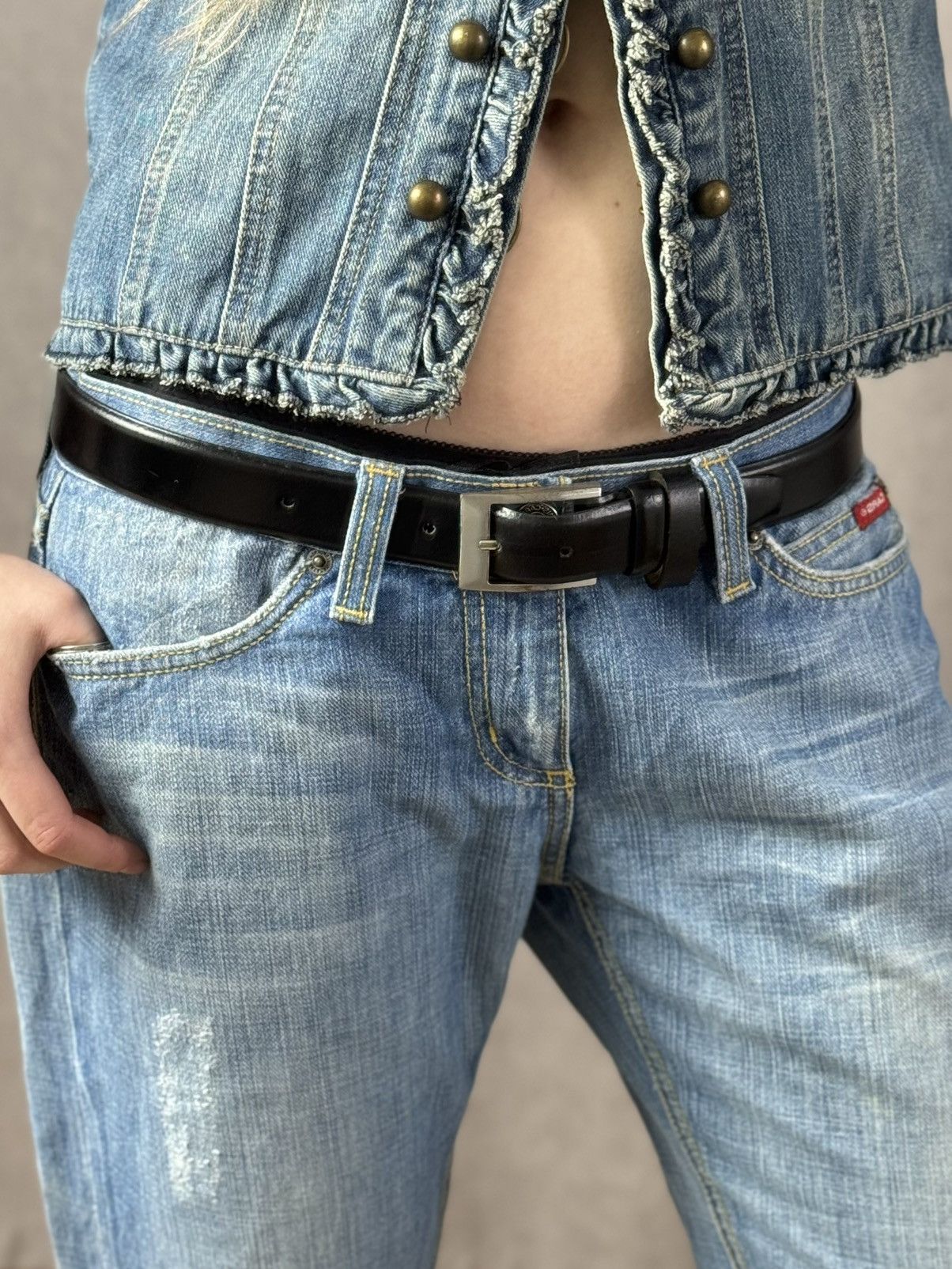 14th Addiction Vintage Leather Belts Diesel Avantgarde Y2K Miss Sixty Rare Size ONE SIZE - 1 Thumbnail