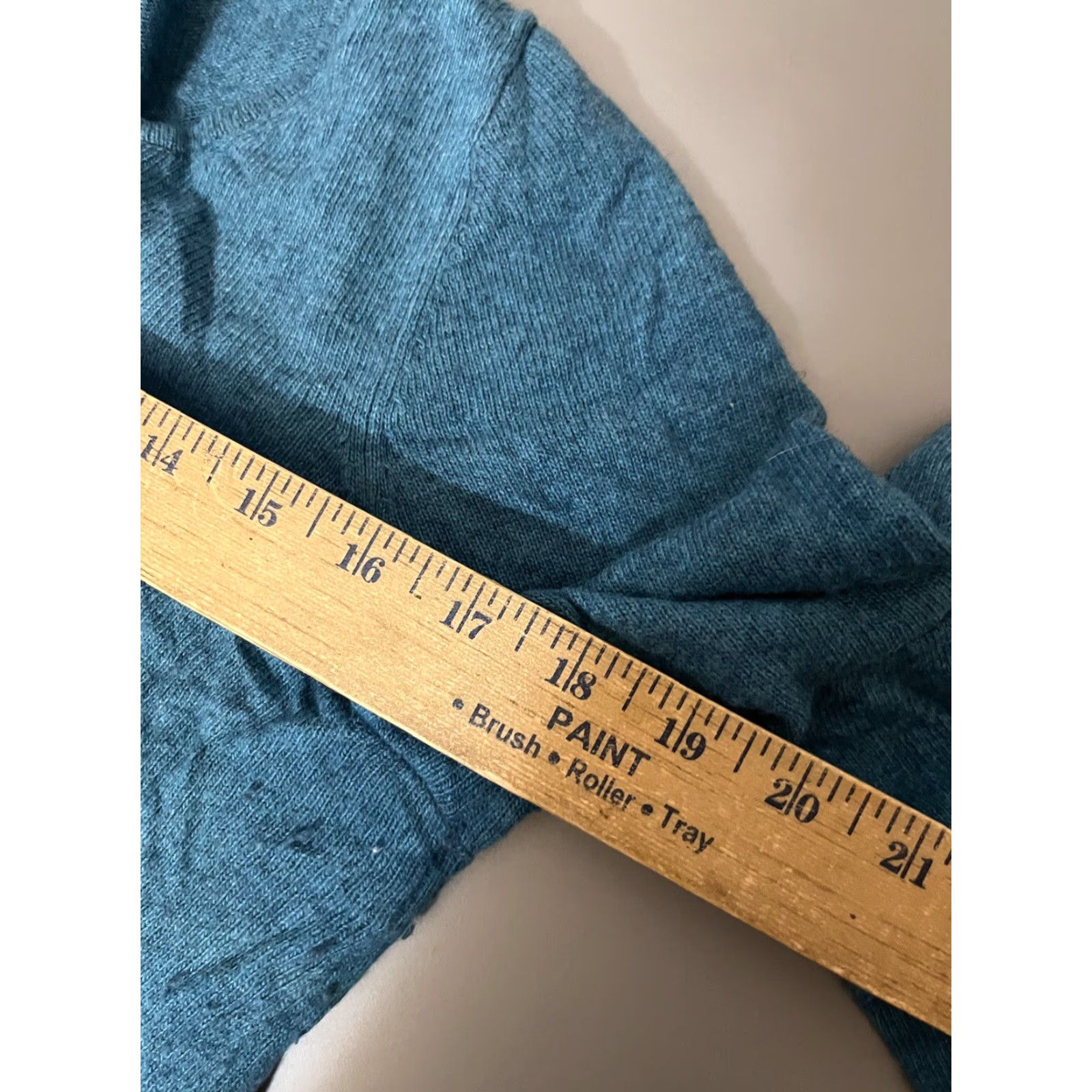 Ann Taylor VINTAGE Ann Taylor Loft Sweater Womens Small Blue Italian Yarn 3/4 Sleeve Pullover Wool? Not Wool. Size S / US 4 / IT 40 - 5 Thumbnail