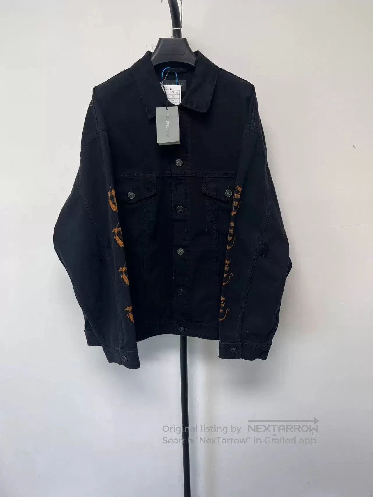 Balenciaga balenciaga black long sleeve denim jacket. Size US S / EU 44-46 / 1 - 2 Thumbnail