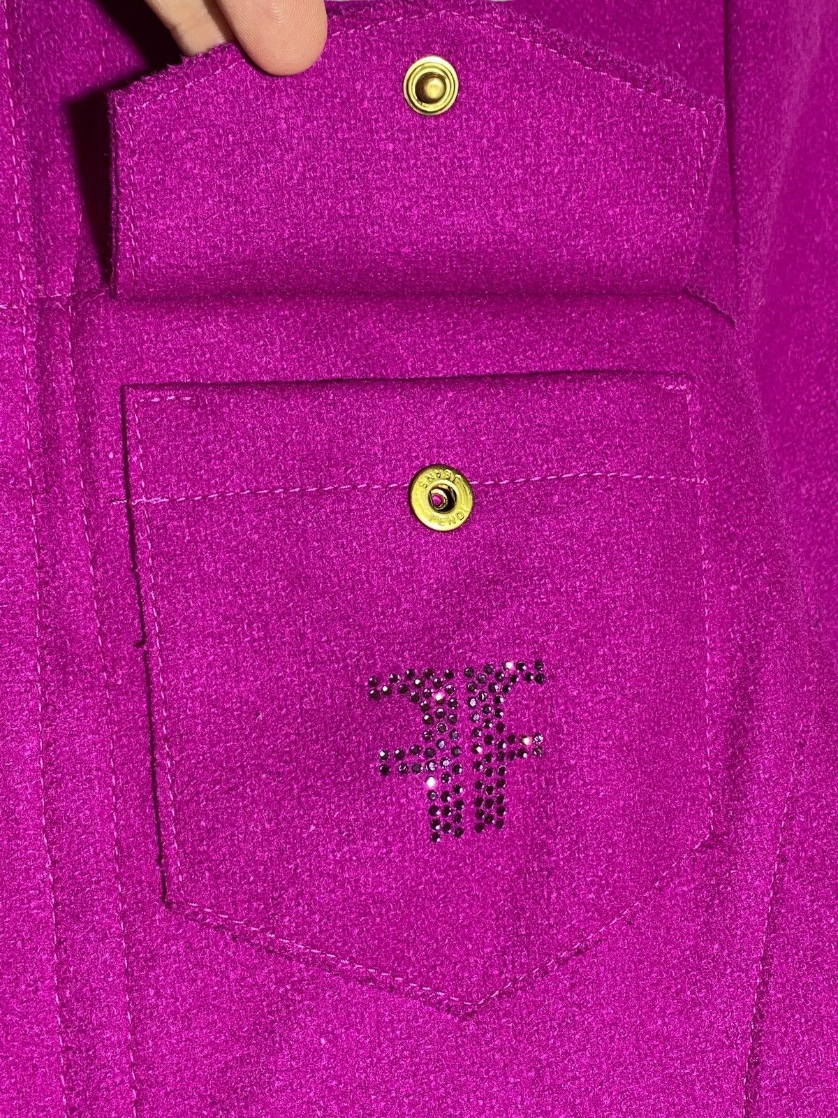 Fendi Fendi Roma Vintage 90s Hot Pink Cropped Jacket Snap Button Size M / US 6-8 / IT 42-44 - 11 Thumbnail