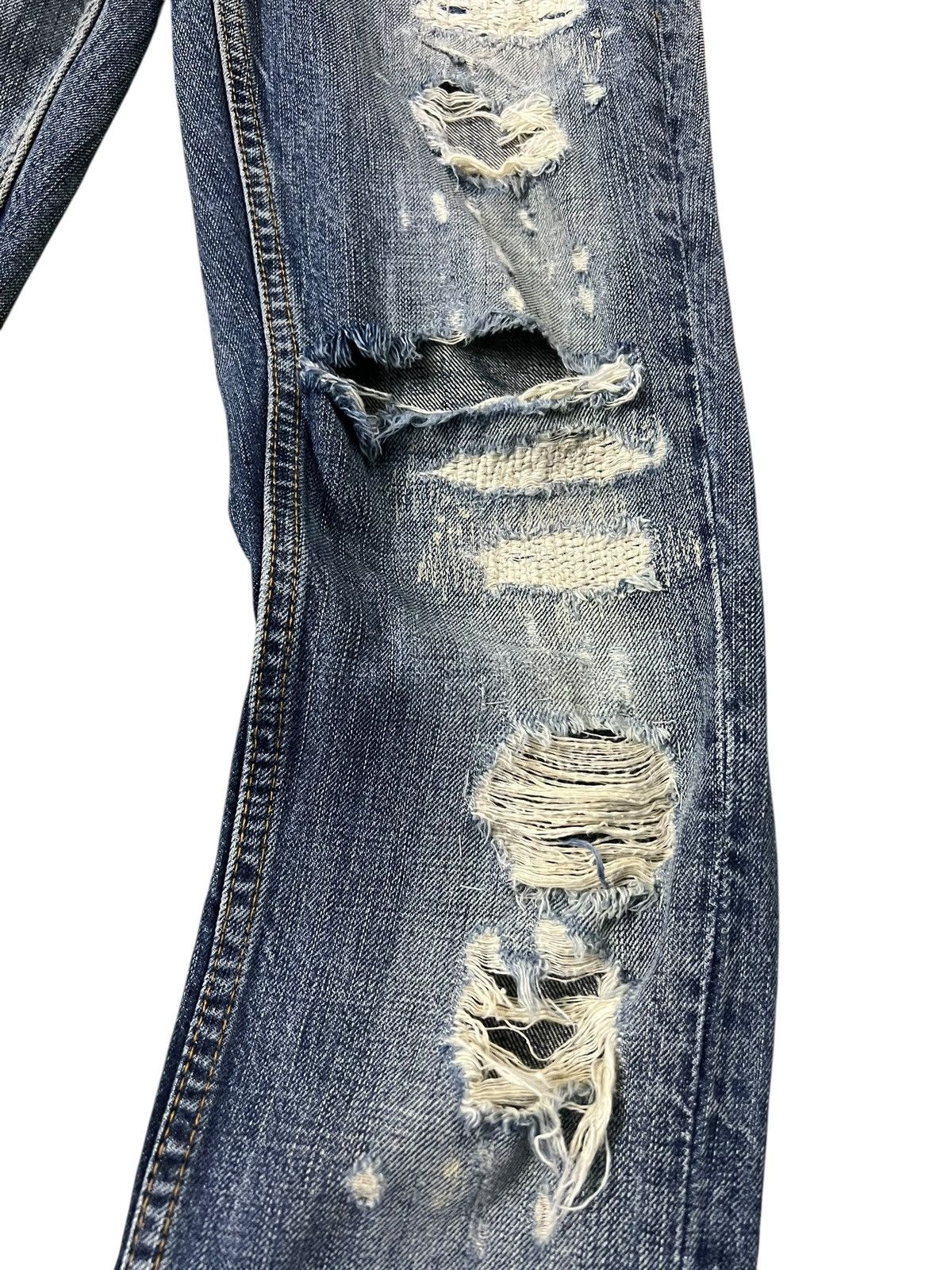 If Six Was Nine Distressed Ralph Lauren Dungarees Low Rise Sick Jean Size US 30 / EU 46 - 7 Thumbnail
