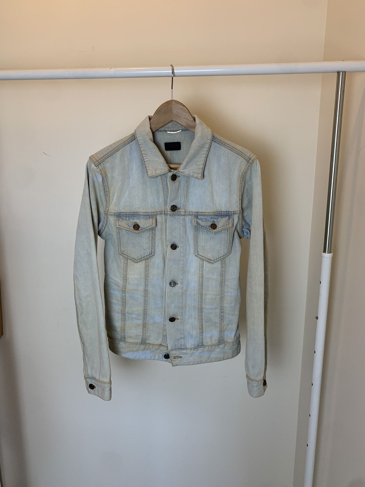 Hedi Slimane × Saint Laurent Paris Saint Laurent Paris AW13 Light Blue Denim Jacket DJ01M Size US S / EU 44-46 / 1 - 1 Thumbnail