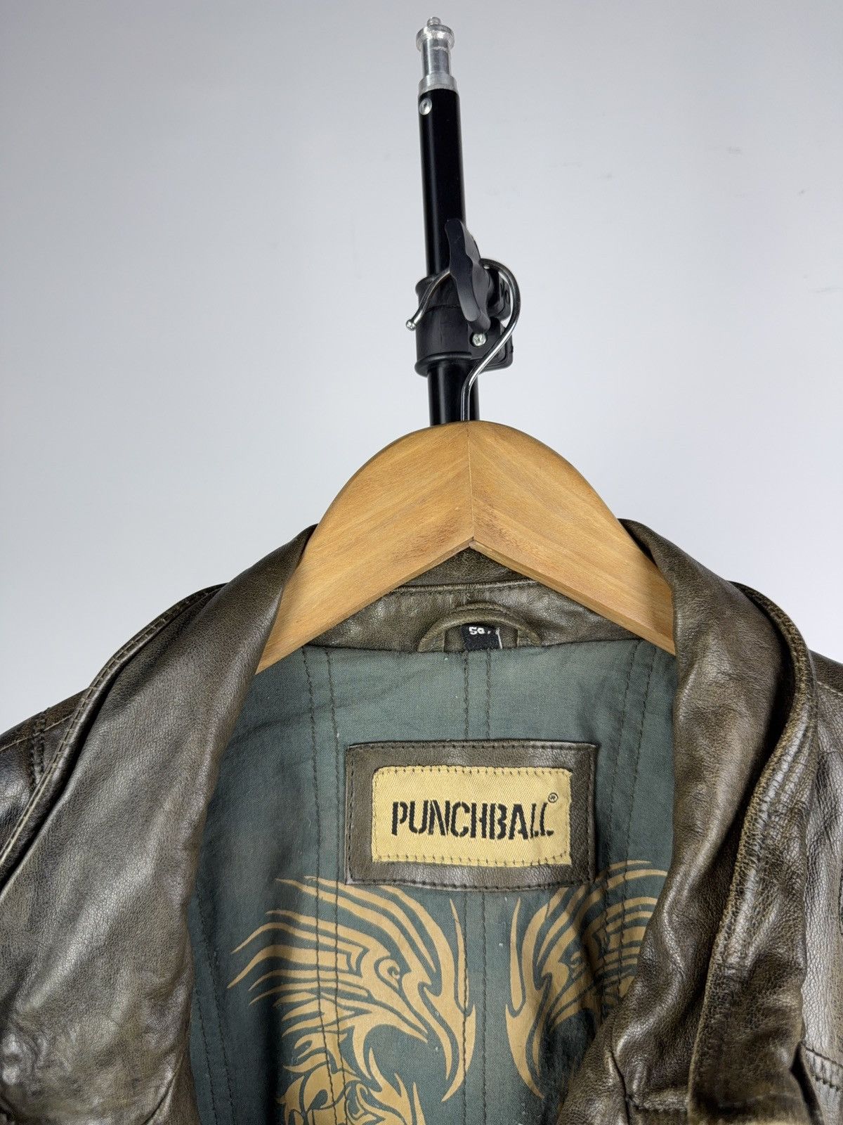 Leather Vintage 90s Genuine Leather MOTO Bomber Jacket Rock Punk Size US XL / EU 56 / 4 - 8 Thumbnail