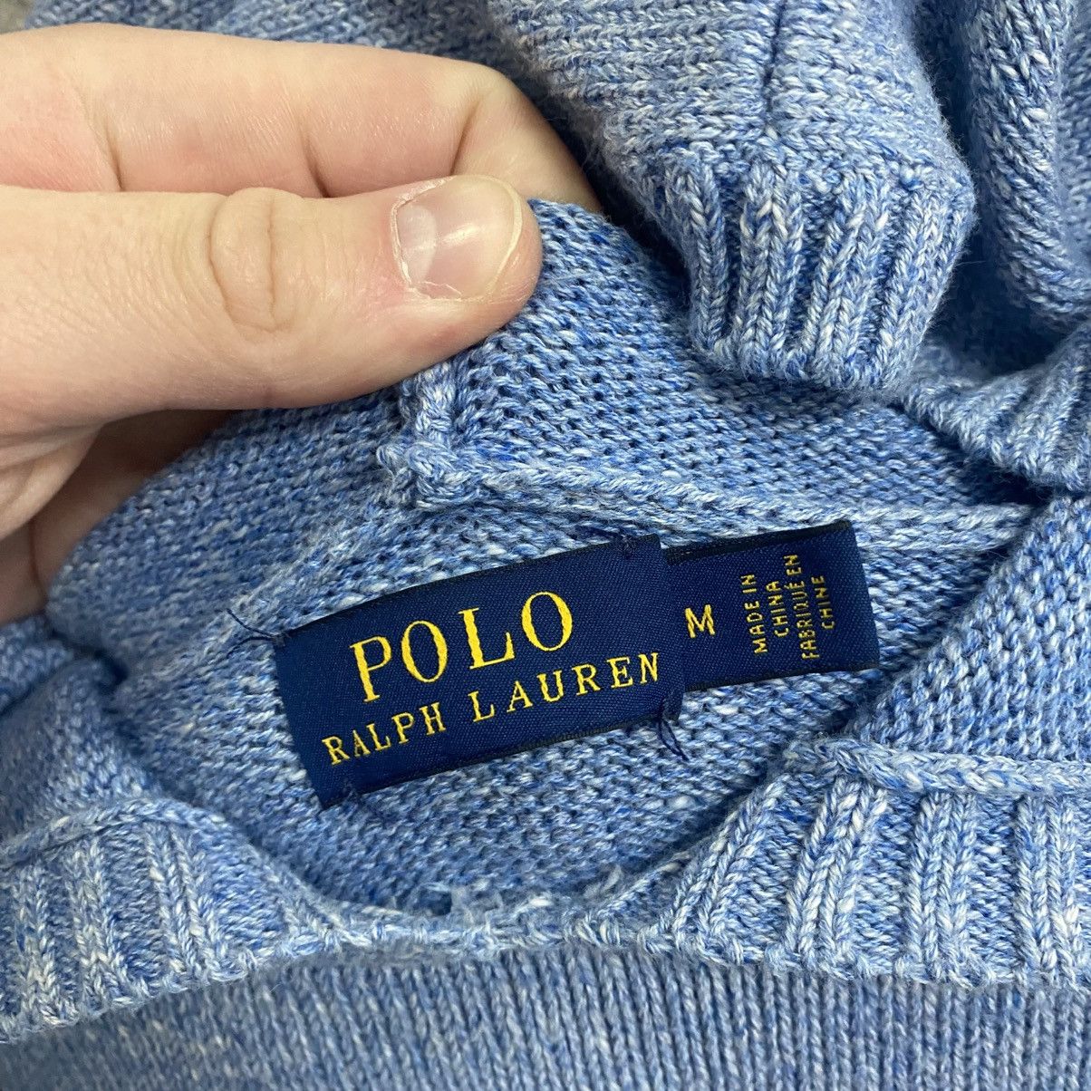 Polo Ralph Lauren Vintage Y2K Polo Ralph Lauren Knit Hoodie Sweater USA Flag Size US M / EU 48-50 / 2 - 7 Thumbnail