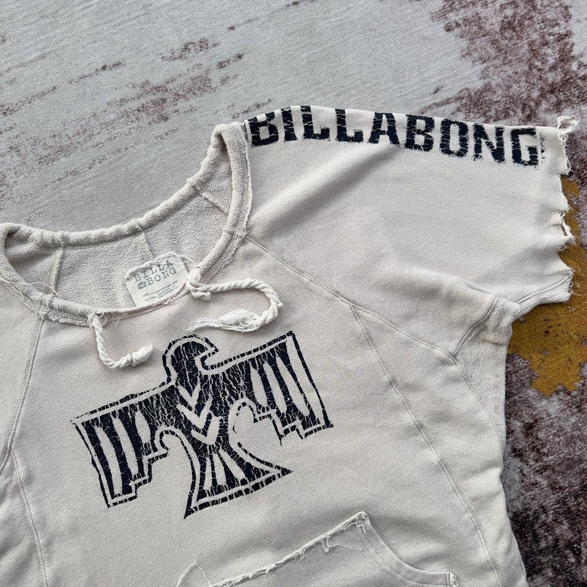 Billabong BILLABONG VINTAGE CROPPED DISTRESS RIPPED EAGLE PRINT Size M / US 6-8 / IT 42-44 - 4 Thumbnail