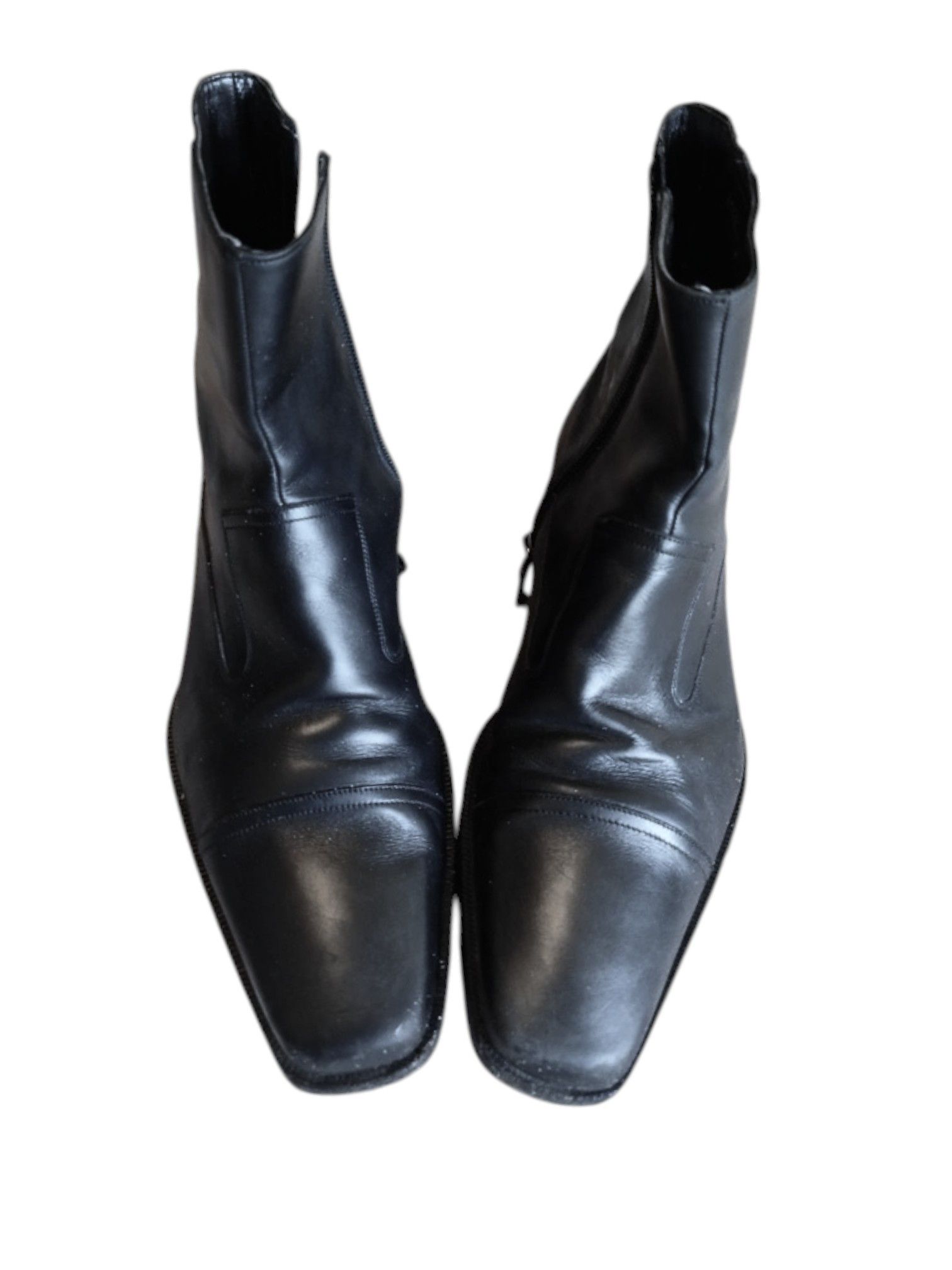 Gucci Gucci Square-Toe Side-Zip Leather Ankle Boots Size US 9.5 / EU 42-43 - 1 Thumbnail