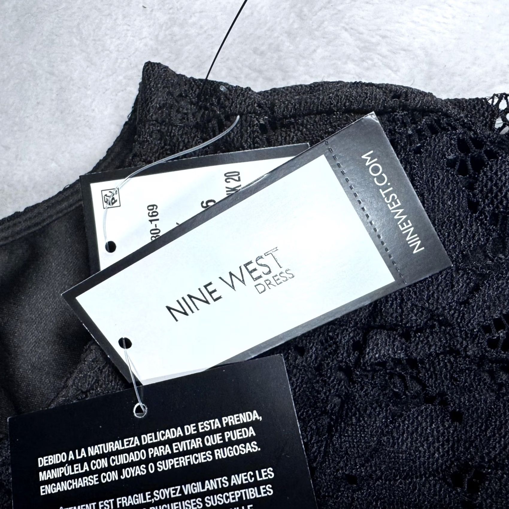 Nine West Nine West Dress Womens 16 Black Lace Sheath Sleeveless Lined Cocktail Keyhole Size XXL / US 16-18 / IT 52-54 - 6 Thumbnail
