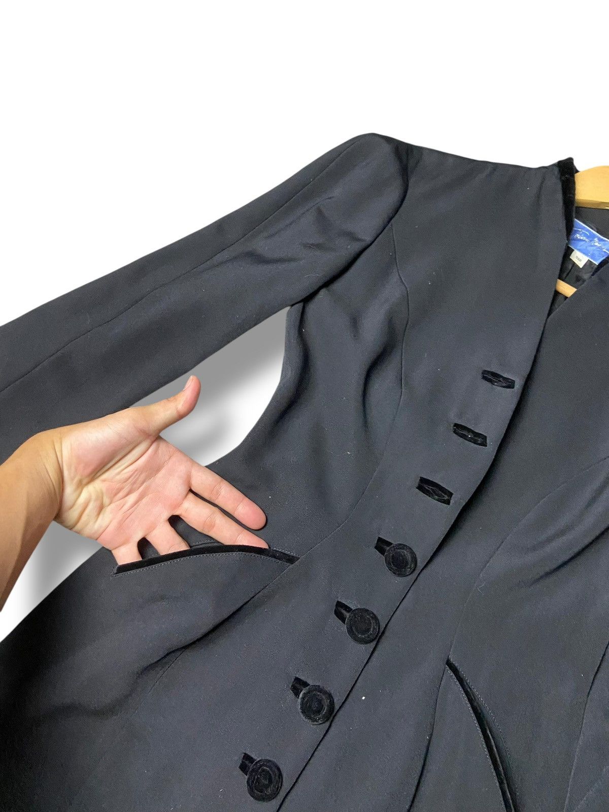 Thierry Mugler Vintage Thierry Mugler Buttoned Dress Coat (156) Size XS / US 0-2 / IT 36-38 - 6 Thumbnail