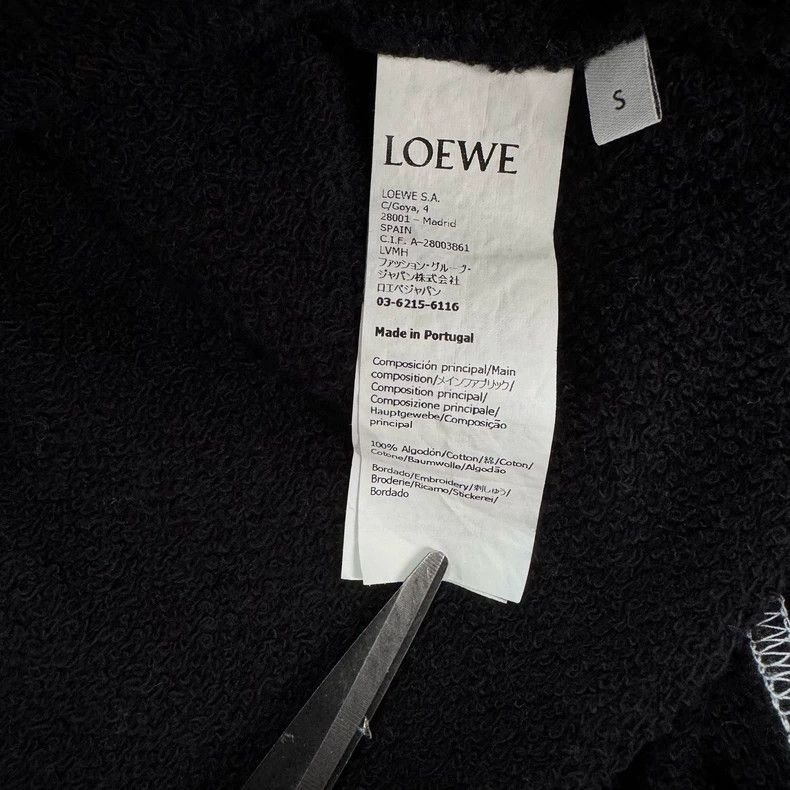 Loewe Loewe Black embroidered logo hoodie Size US S / EU 44-46 / 1 - 4 Thumbnail