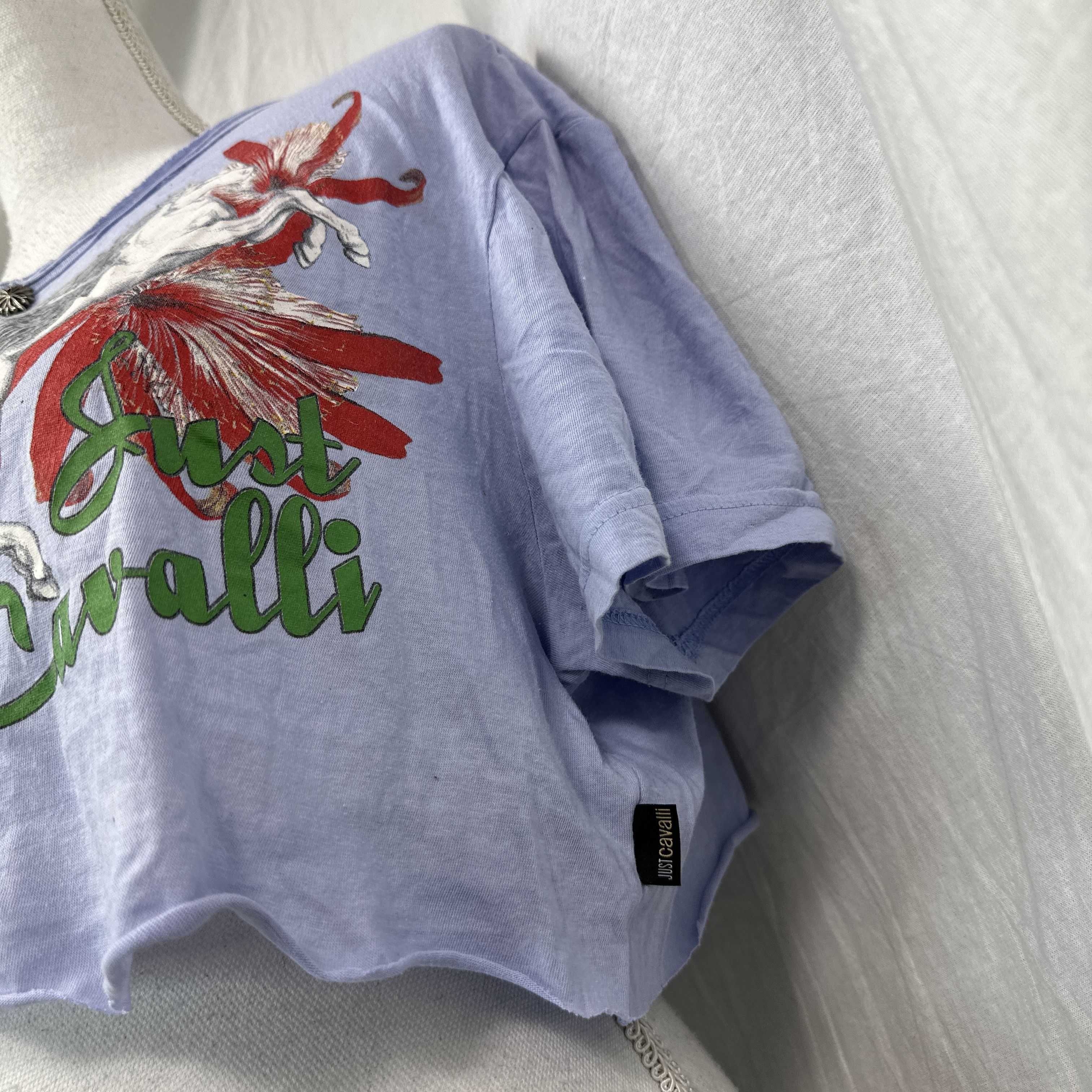 Roberto Cavalli Vintage Roberto Cavalli Cropped Unicorn Top Y2K Size M / US 6-8 / IT 42-44 - 5 Thumbnail