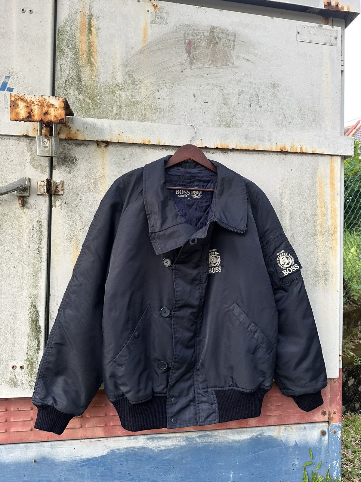 Vintage 👹Vintage Suntory Boss Coffee Bomber Jacket Size US L / EU 52-54 / 3 - 4 Thumbnail