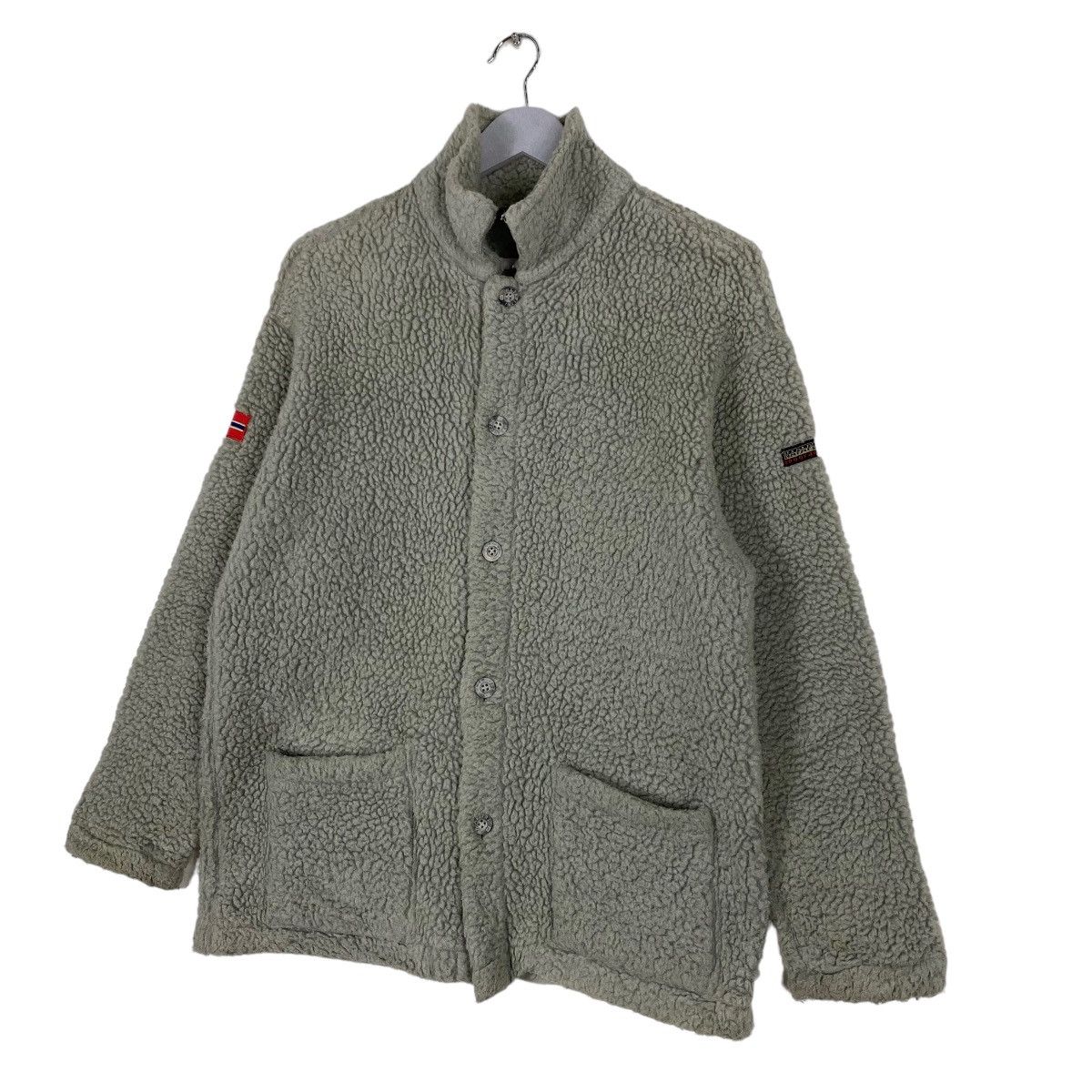 Japanese Brand Vintage 90s Napapijri Button Fleece Size US M / EU 48-50 / 2 - 2 Thumbnail