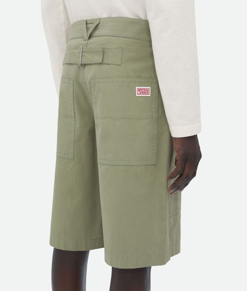 Bottega Veneta o1bcso1str0526 Light Cotton Twill Cargo Shorts Light Green Size US 30 / EU 46 - 5 Thumbnail
