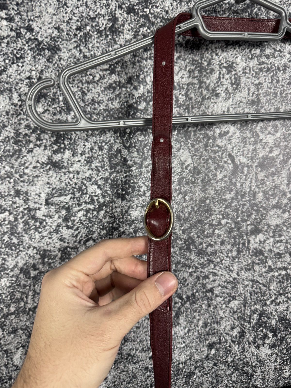 Vintage Vintage Fiocchi Italy Burgundy Leather Smooth Crossbody Bag Size ONE SIZE - 3 Thumbnail