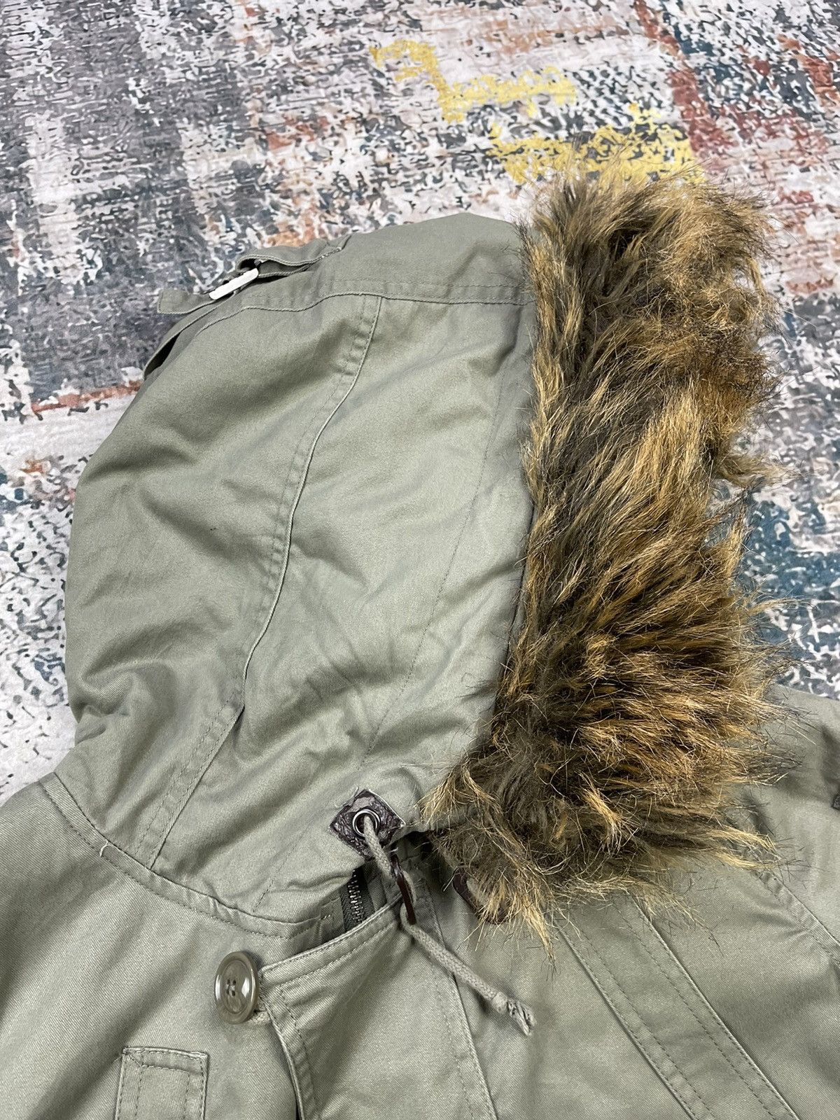 Hypebeast Rush Hour Faux Fur Snorkel Down Parka Jackets Size L / US 10 / IT 46 - 6 Thumbnail