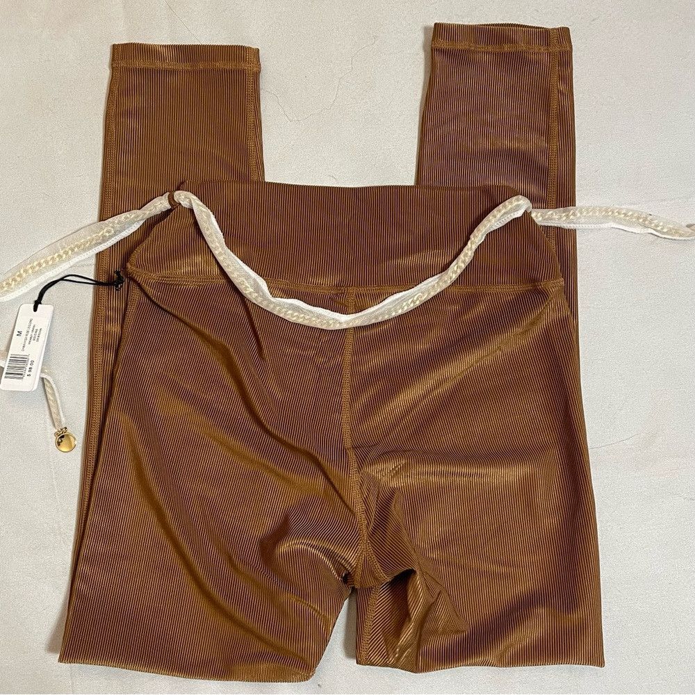 WeWoreWhat NWT New WeWoreWhat Chain High Rise Rib Brown Leggings Size Size 30" / US 8 / IT 44 - 4 Thumbnail