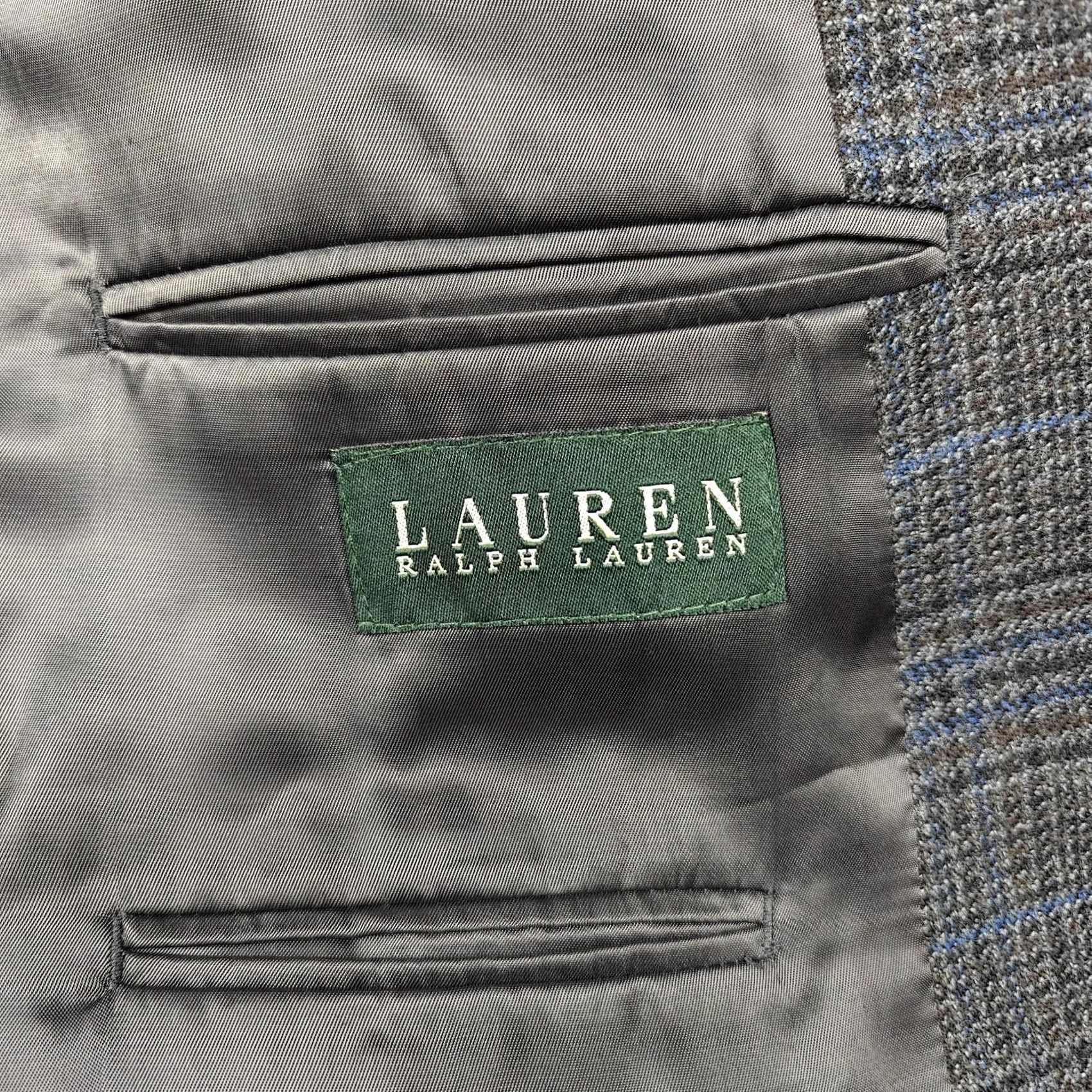 Ralph Lauren Lauren Ralph Lauren Blazer Mens 54 Gray Plaid Sport Coat Jacket Classic Fit Shirt? Size 54R - 5 Thumbnail