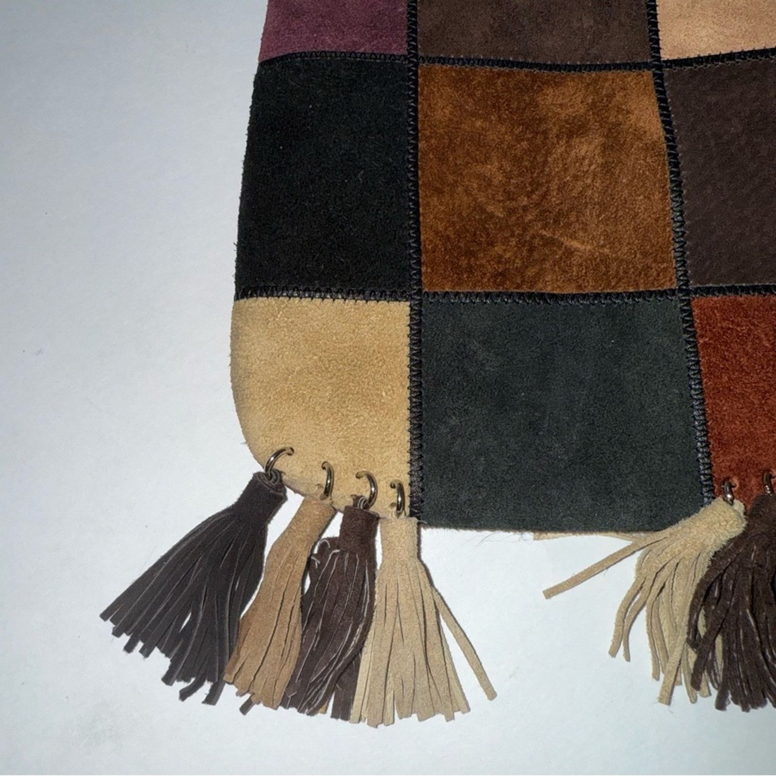 Other PACCO kangaroo leatherPatchwork Crossbody Bag with Tassels Size ONE SIZE - 2 Thumbnail