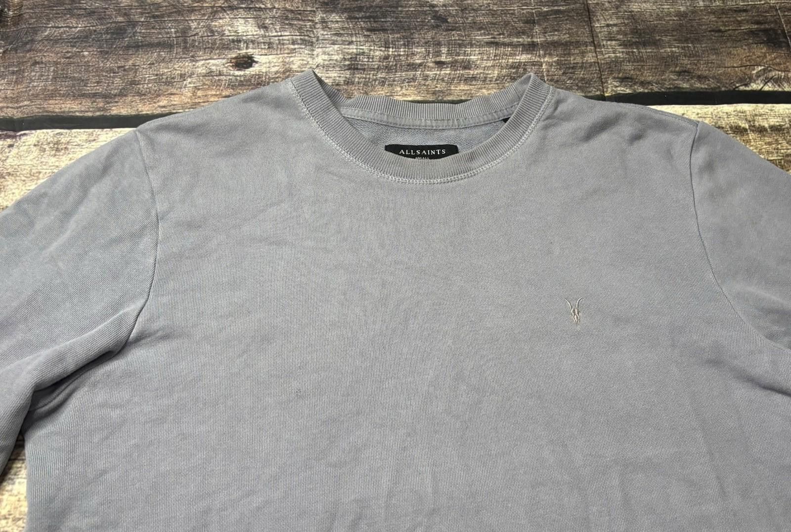 Allsaints All Saints Sweatshirt Mens Small Cotton Pullover Gray Size US S / EU 44-46 / 1 - 4 Thumbnail